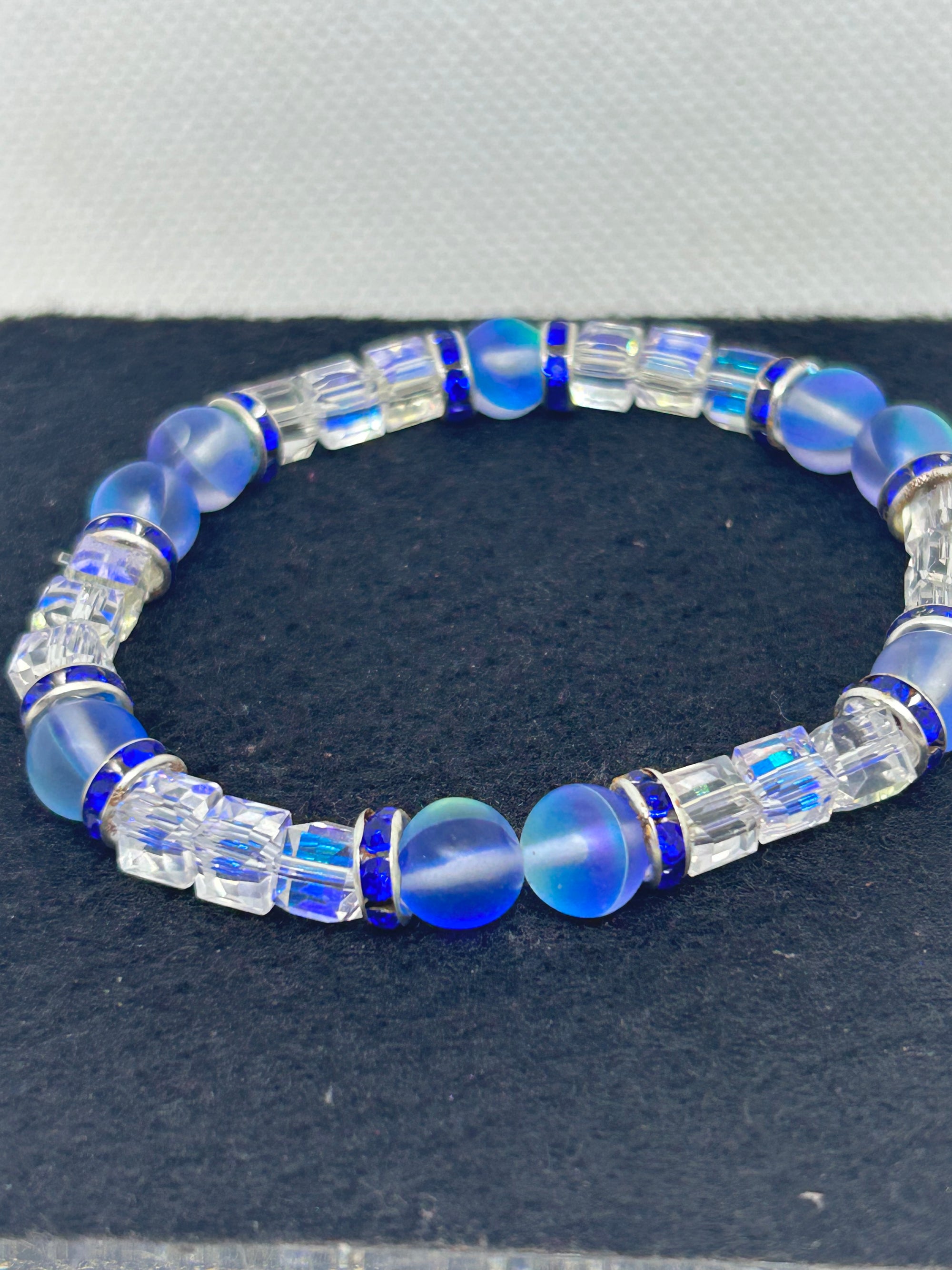 Blue Glowing Mermaid beaded Bracelet