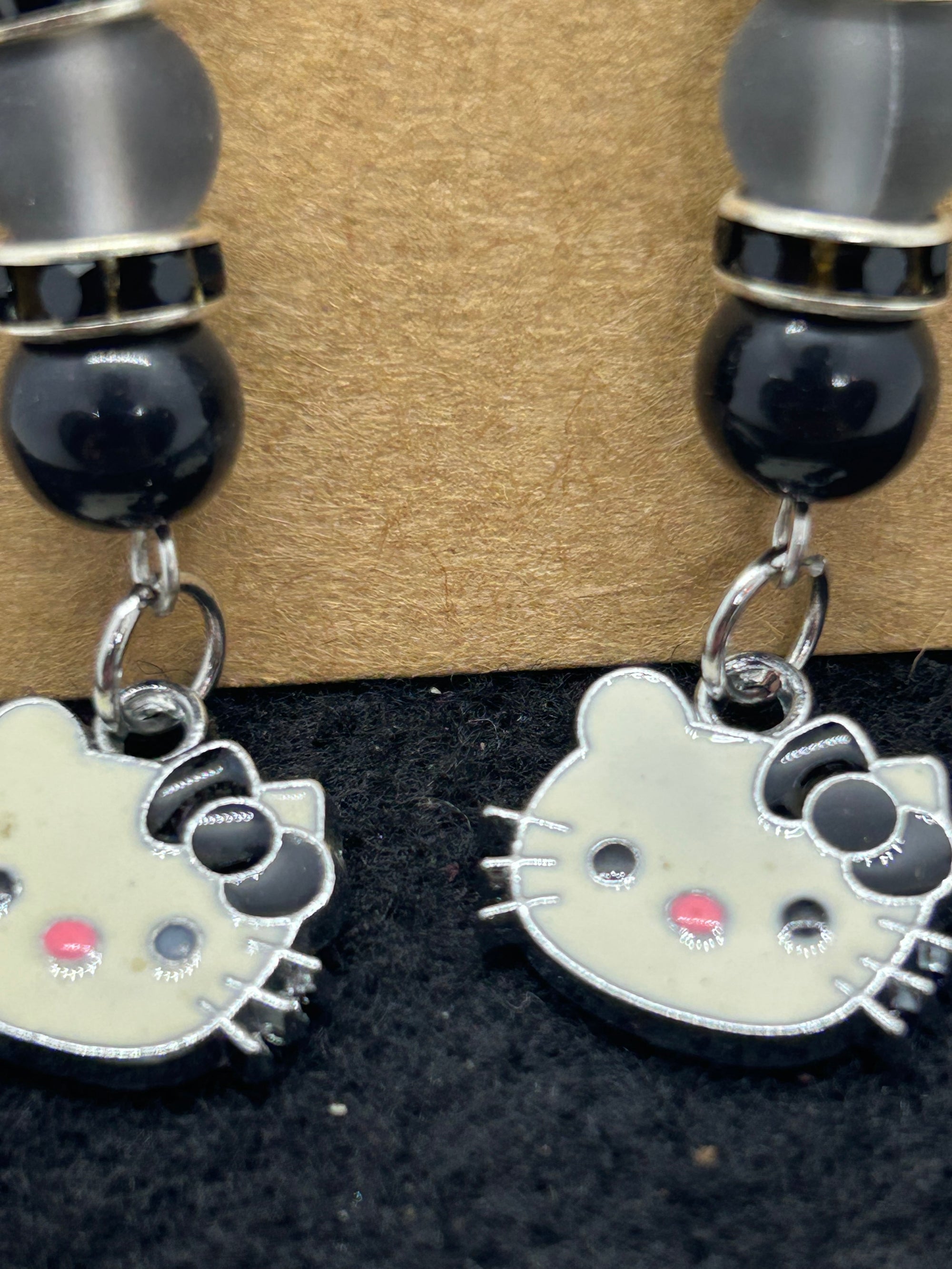 Black Kitty Earrings