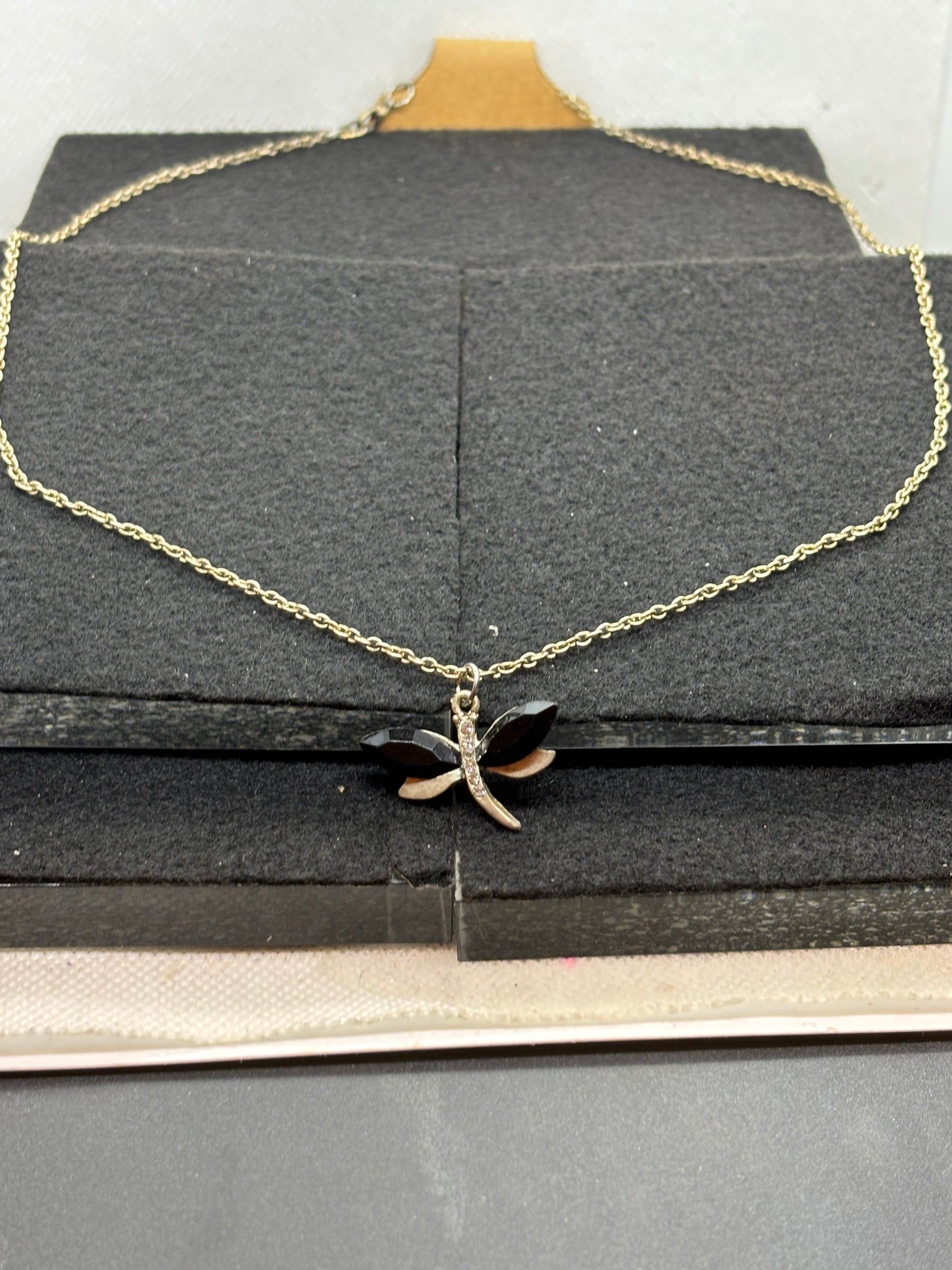 Black Dragonfly Necklace