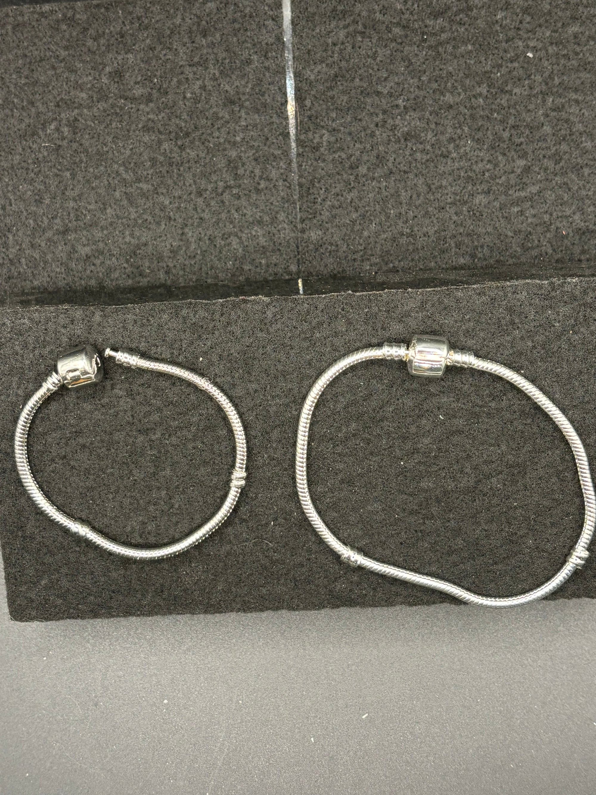 Silver Bracelets for custom Charm Bracelets