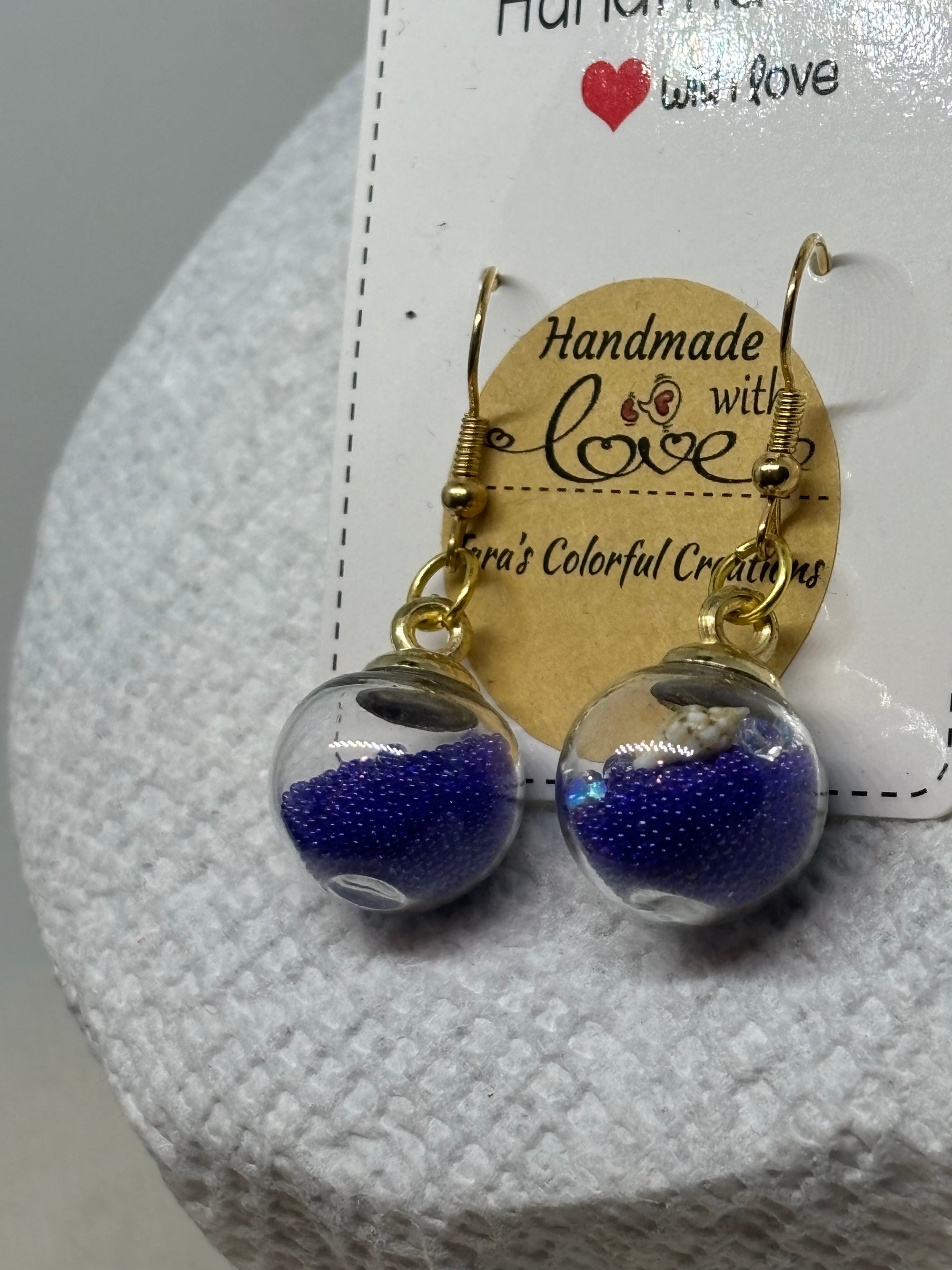 Blue Globe Earings