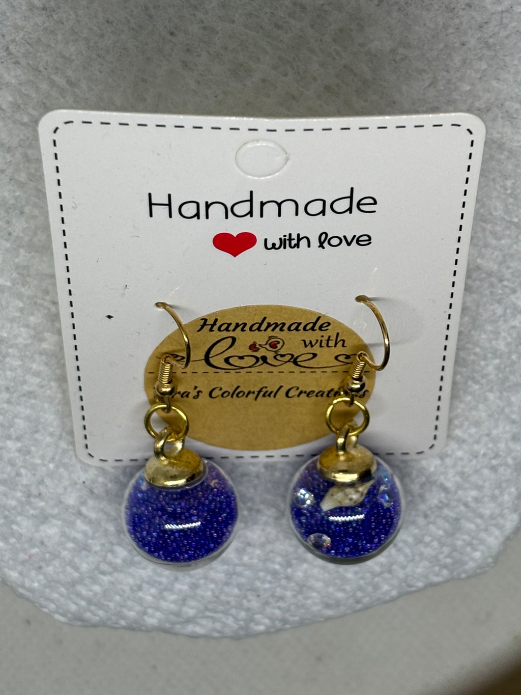 Blue Globe Earings