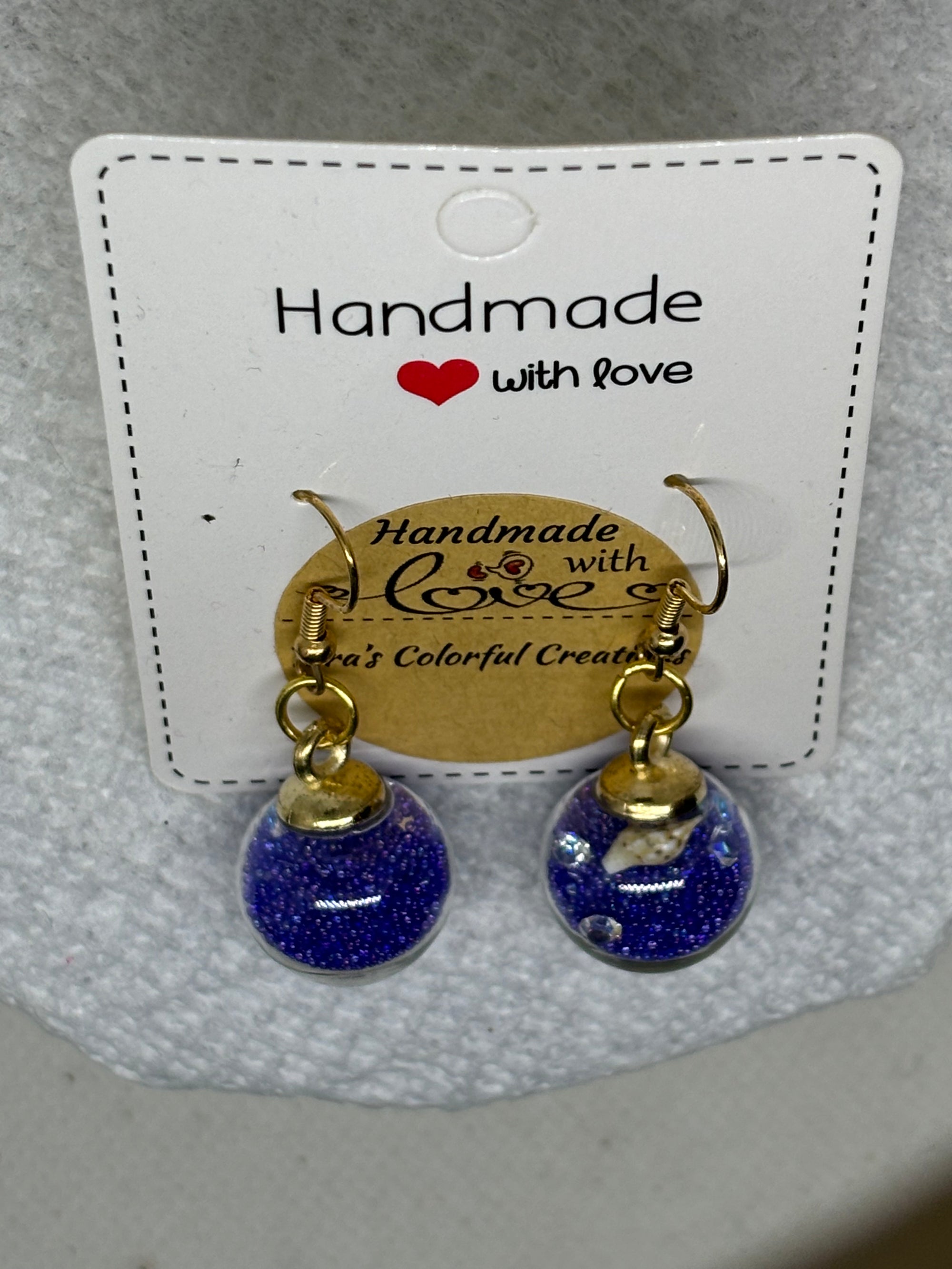 Blue Globe Earings