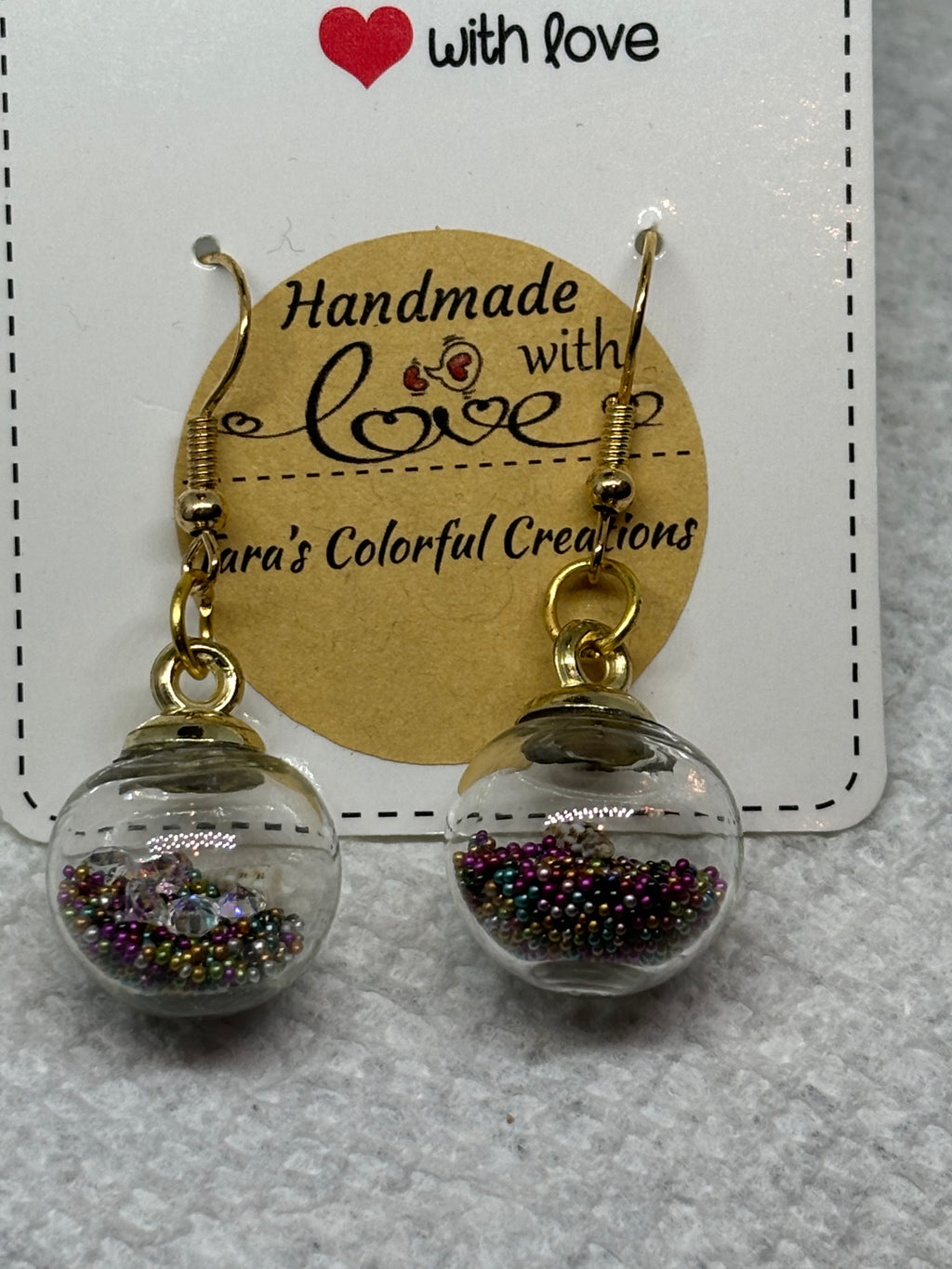 Black Globe Earrings