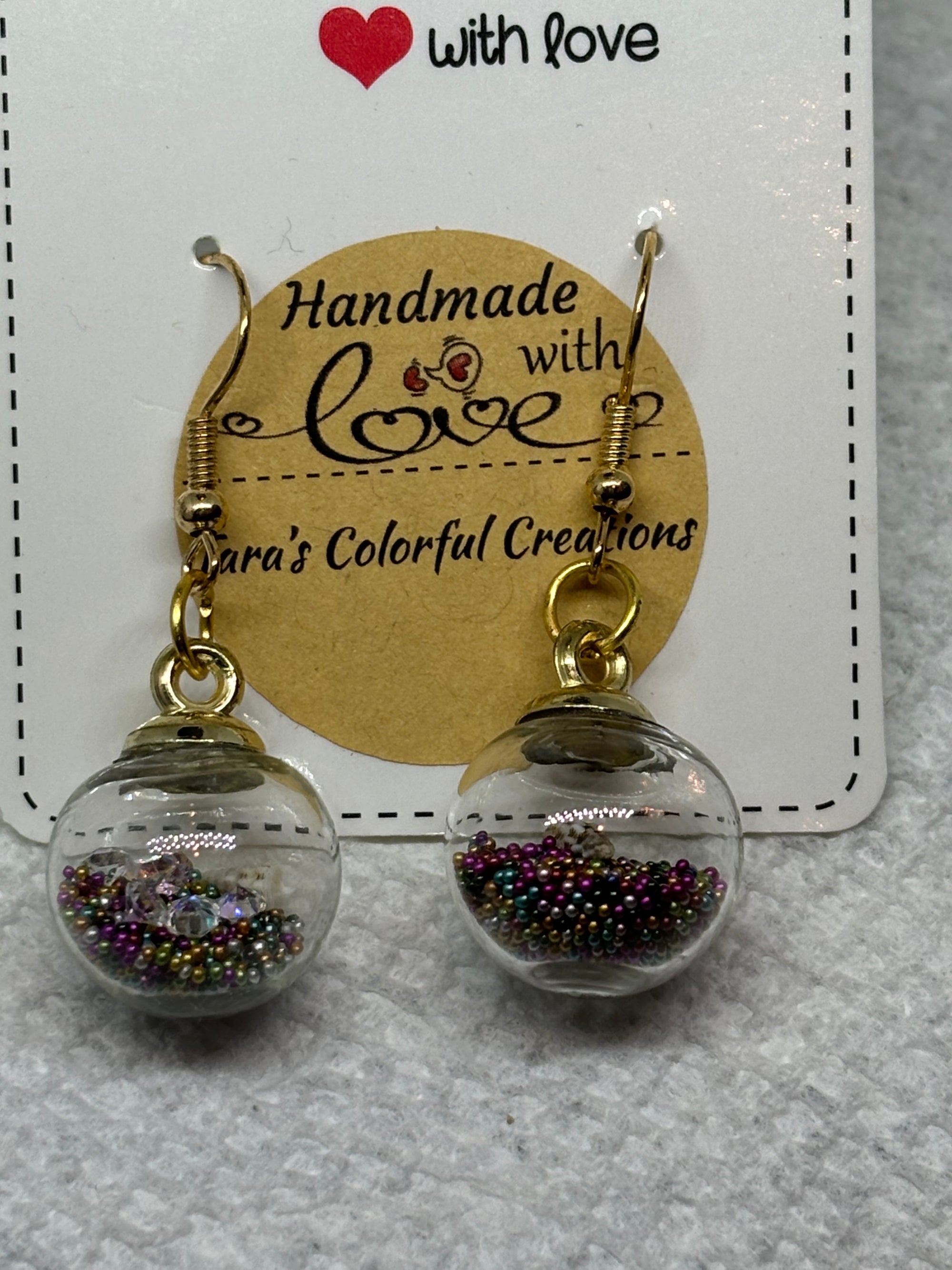 Black Globe Earrings