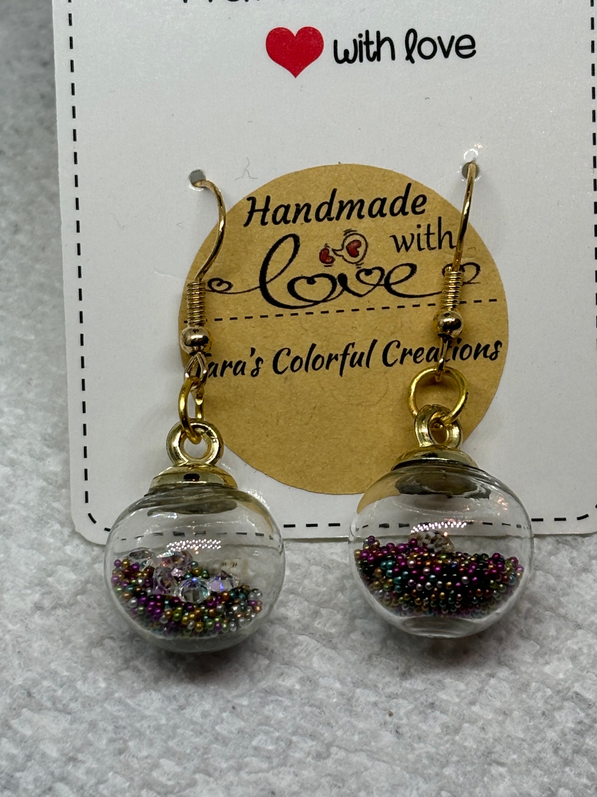 Black Globe Earrings