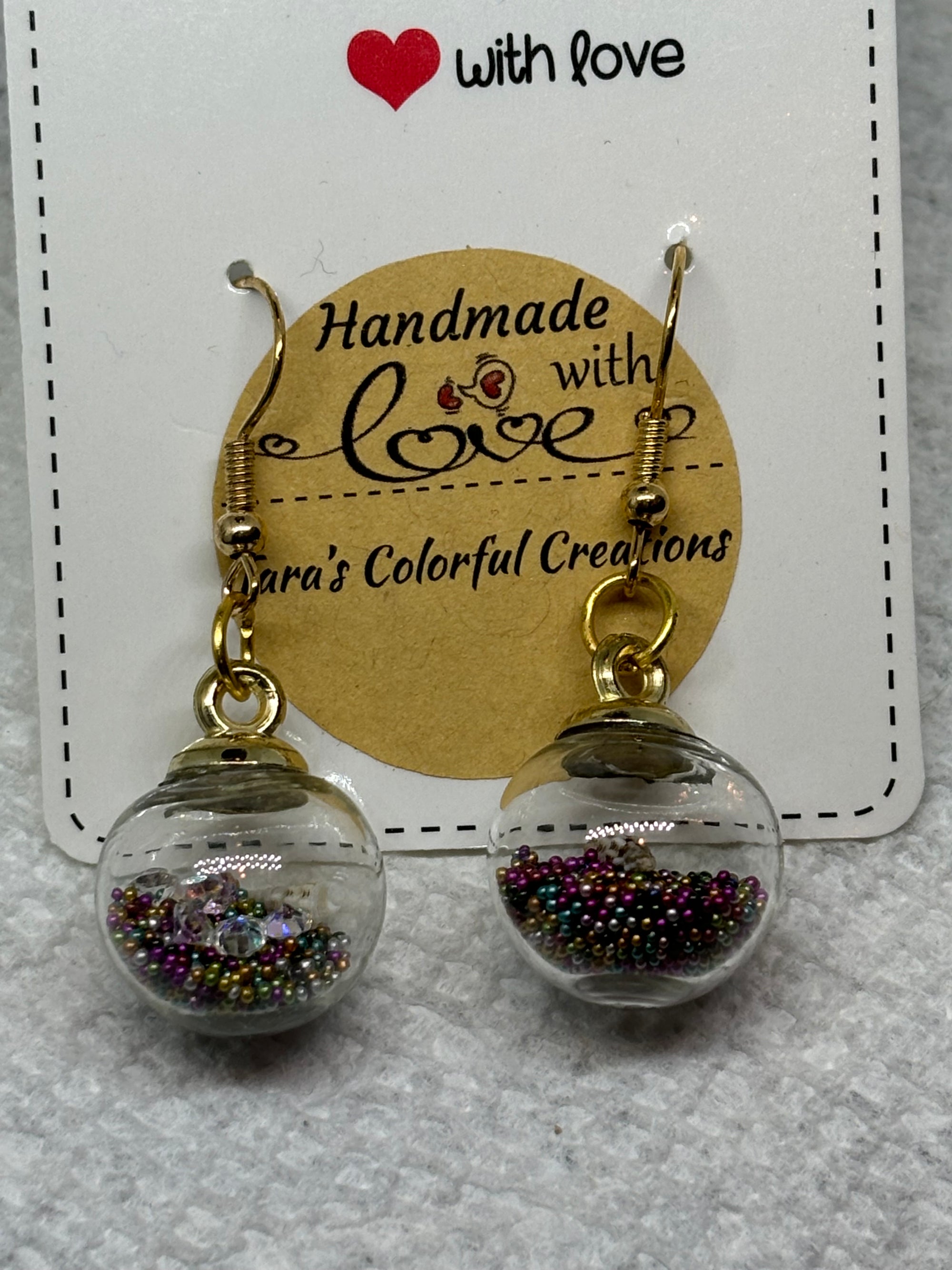 Black Globe Earrings