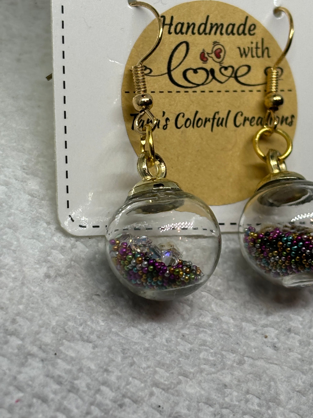 Black Globe Earrings