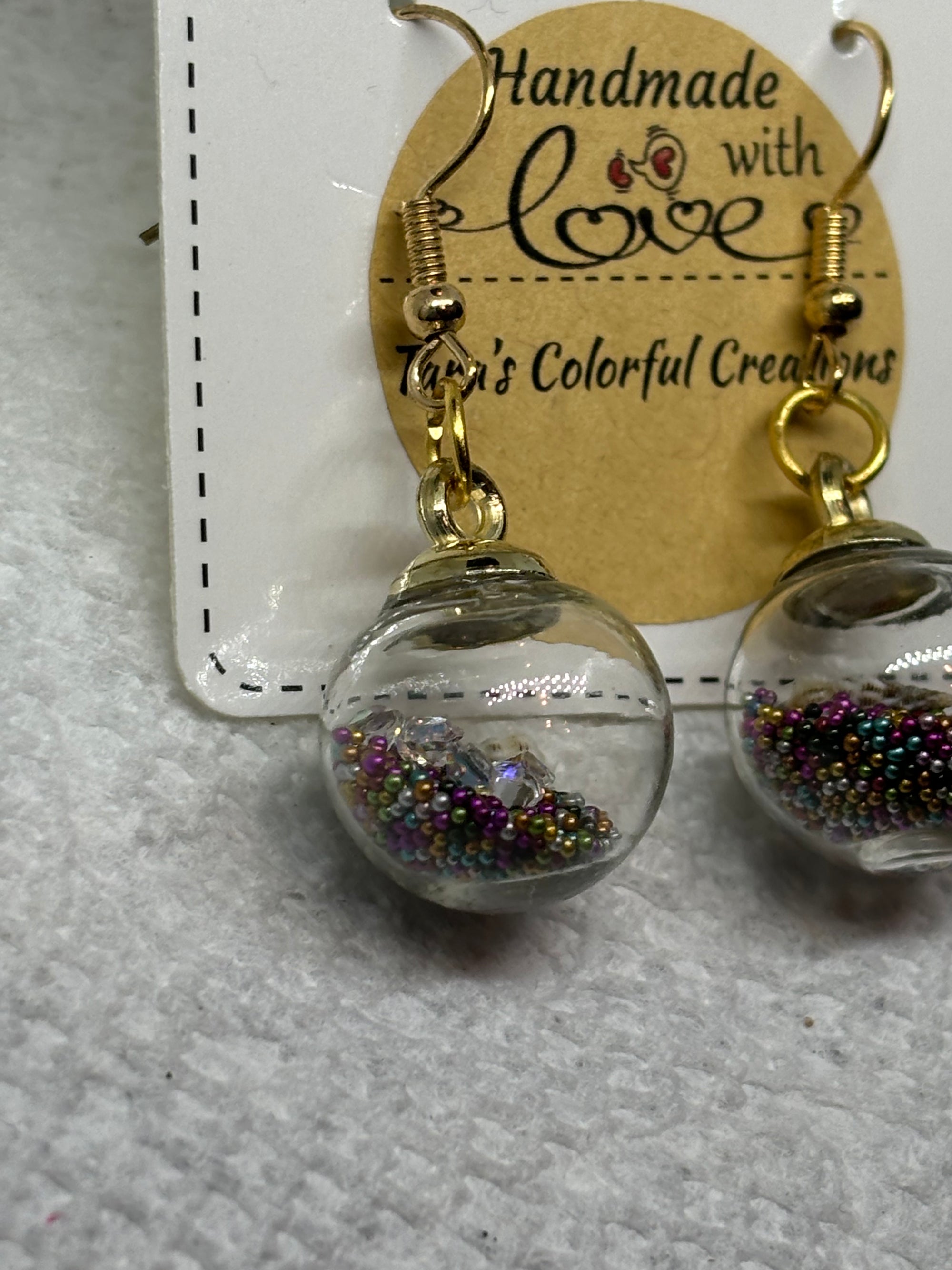 Black Globe Earrings