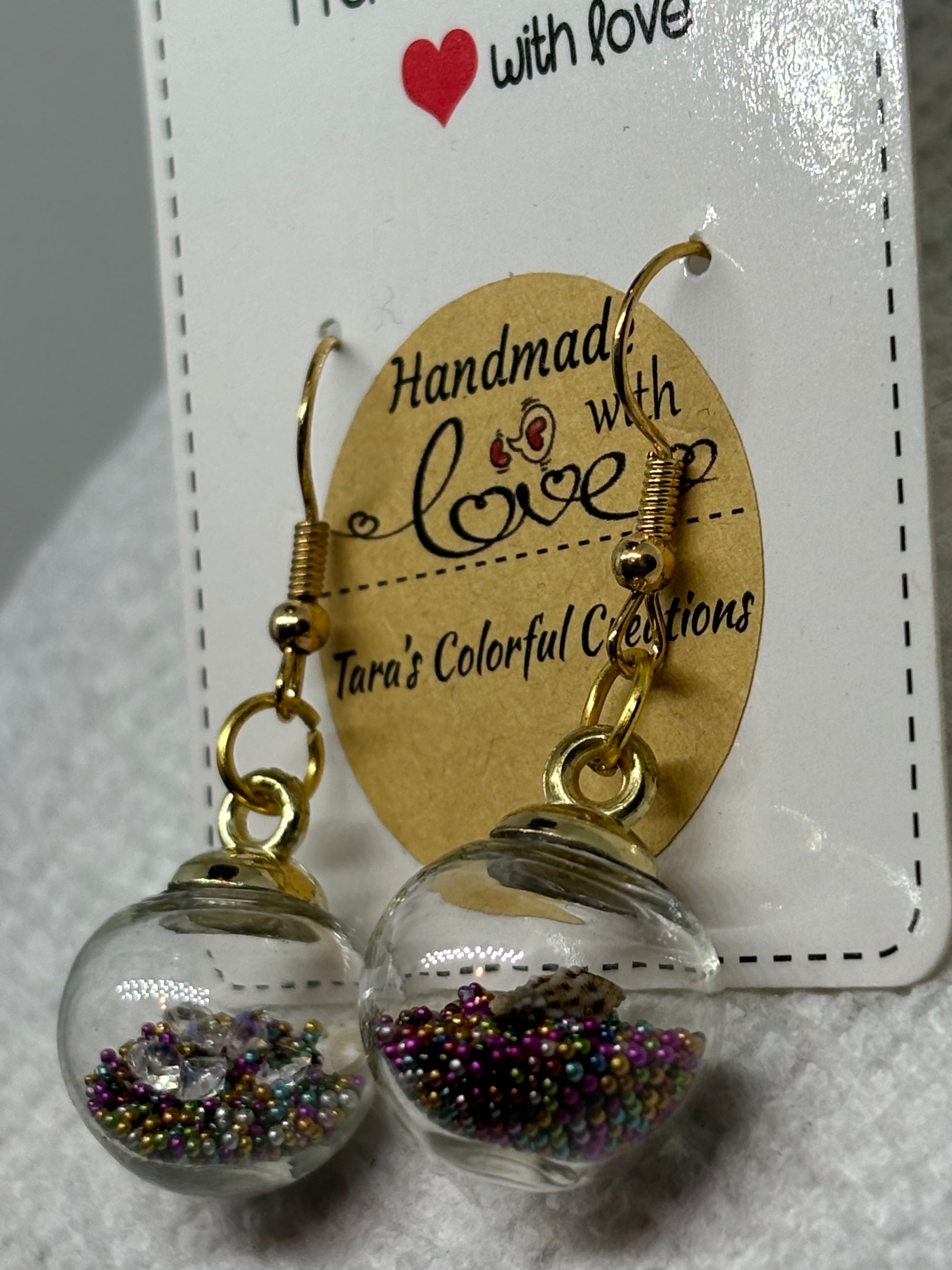 Black Globe Earrings