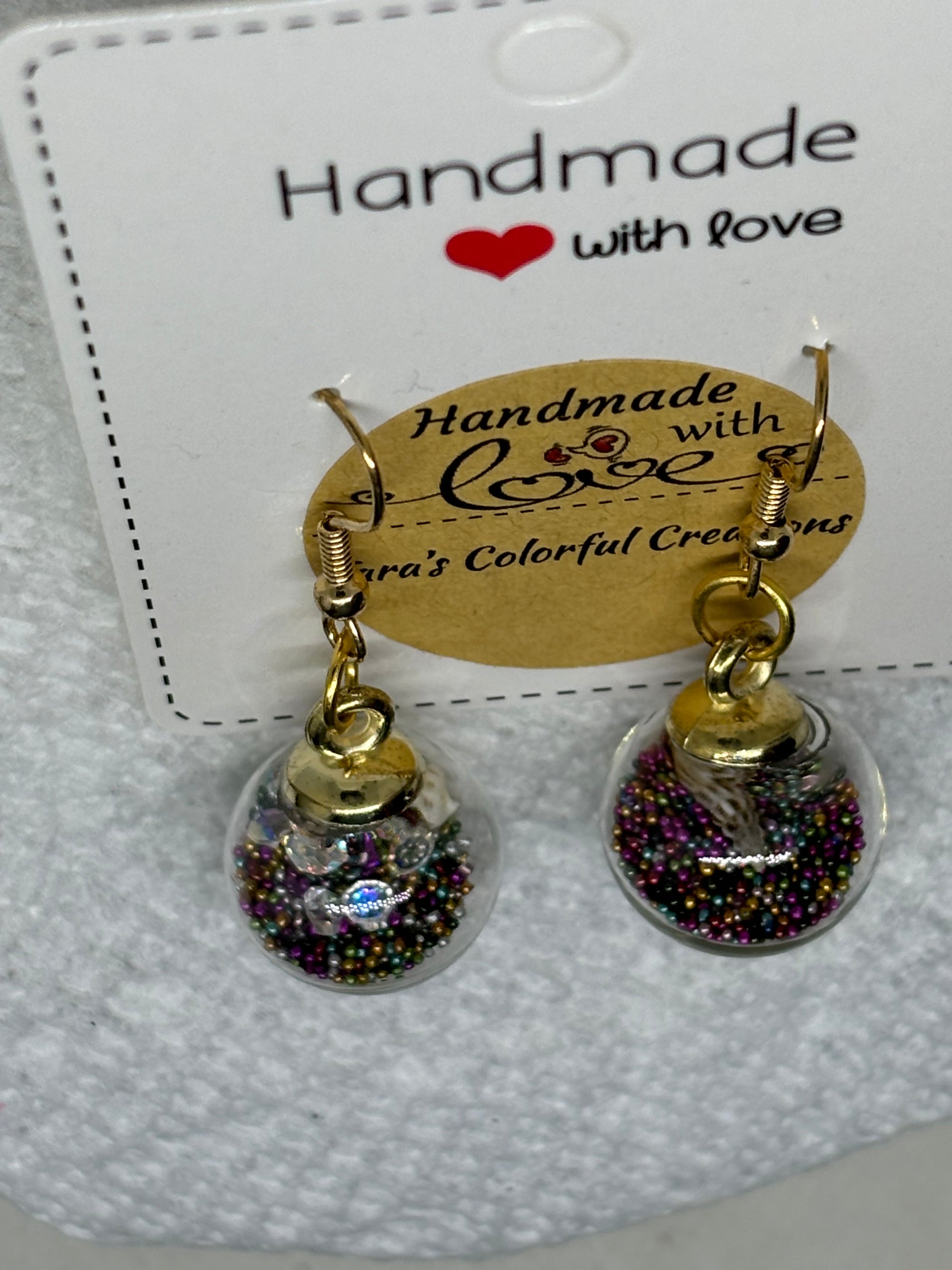 Black Globe Earrings