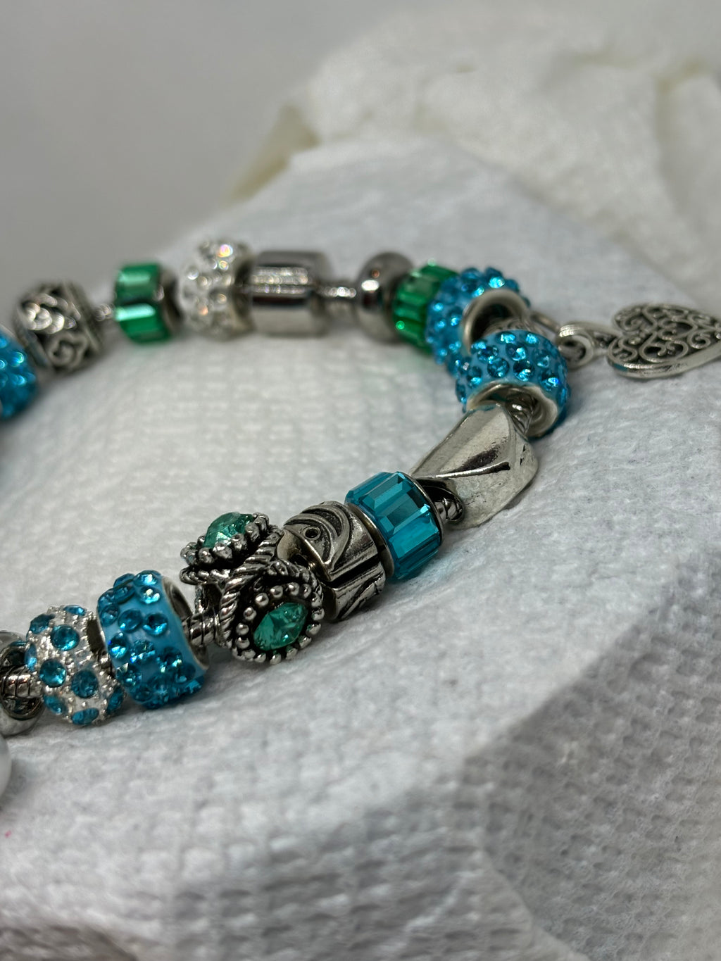 Mermaid Tail with Pearl Charm Bracelet