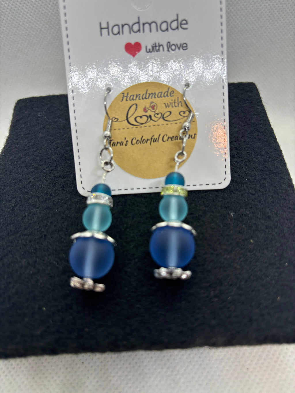 Silver and Seaglass Earrings