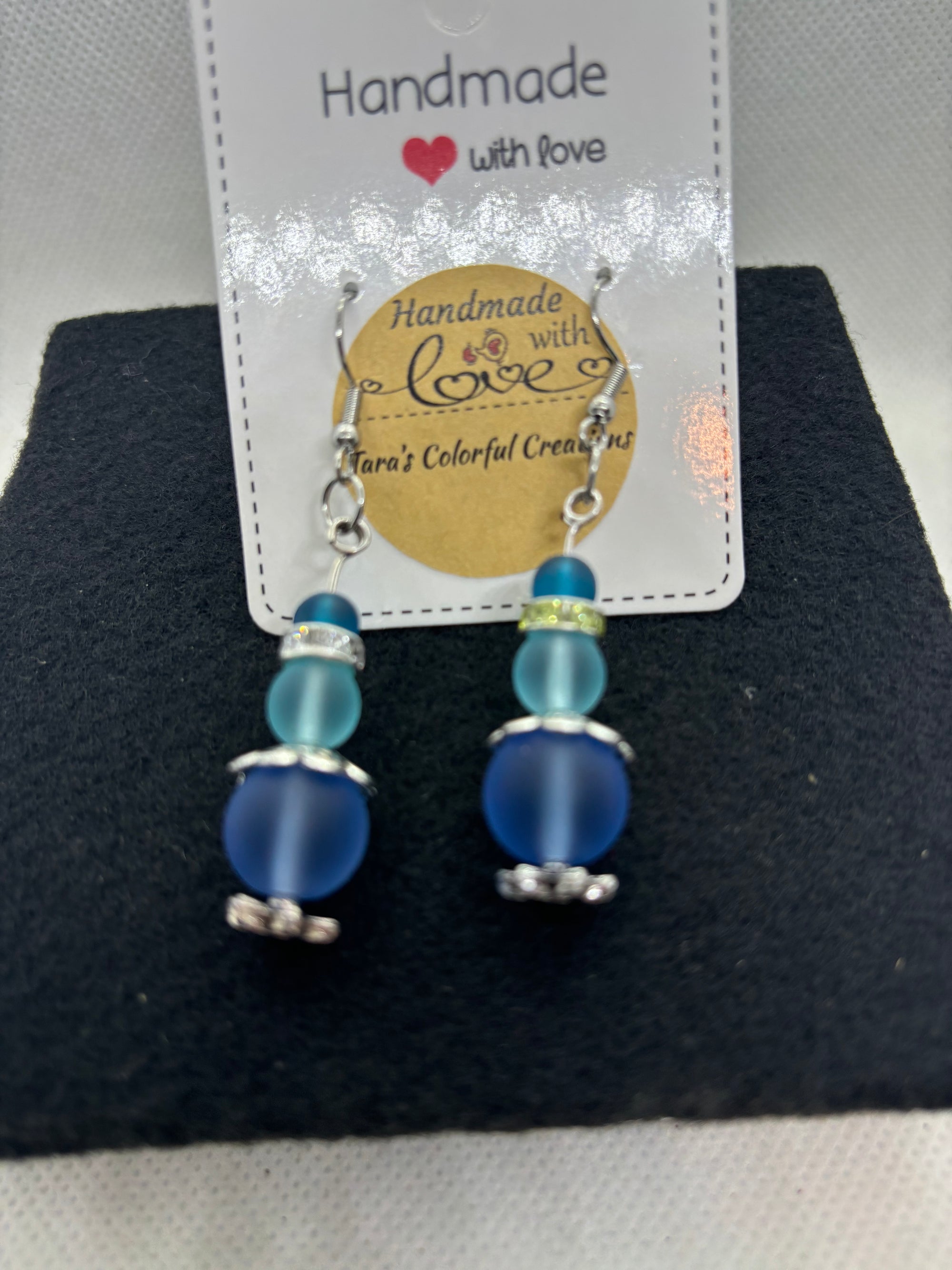 Silver and Seaglass Earrings