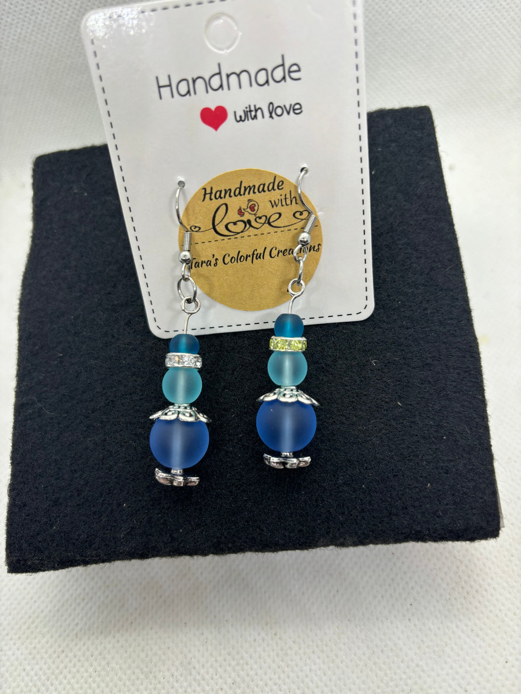 Silver and Seaglass Earrings