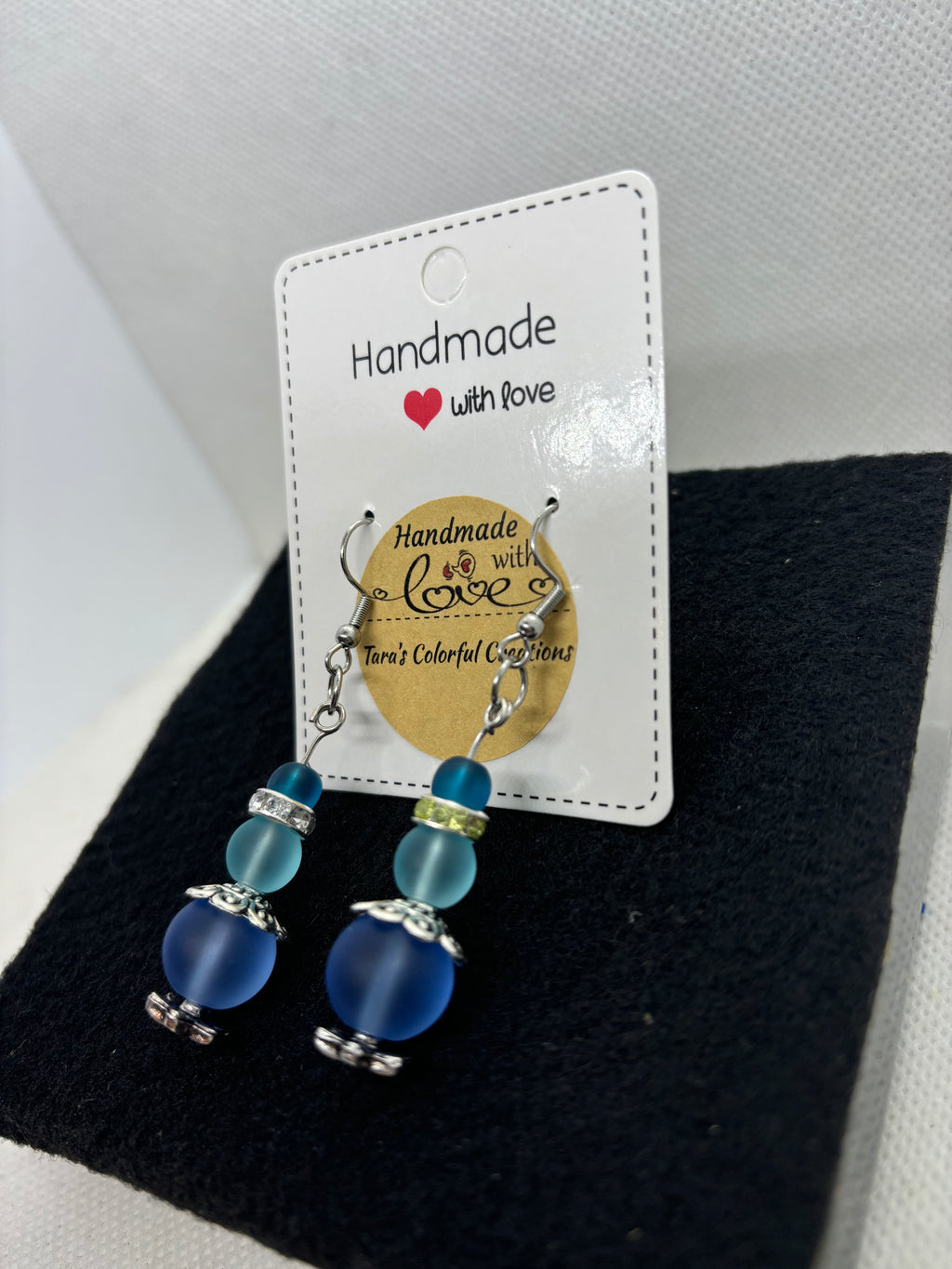 Silver and Seaglass Earrings