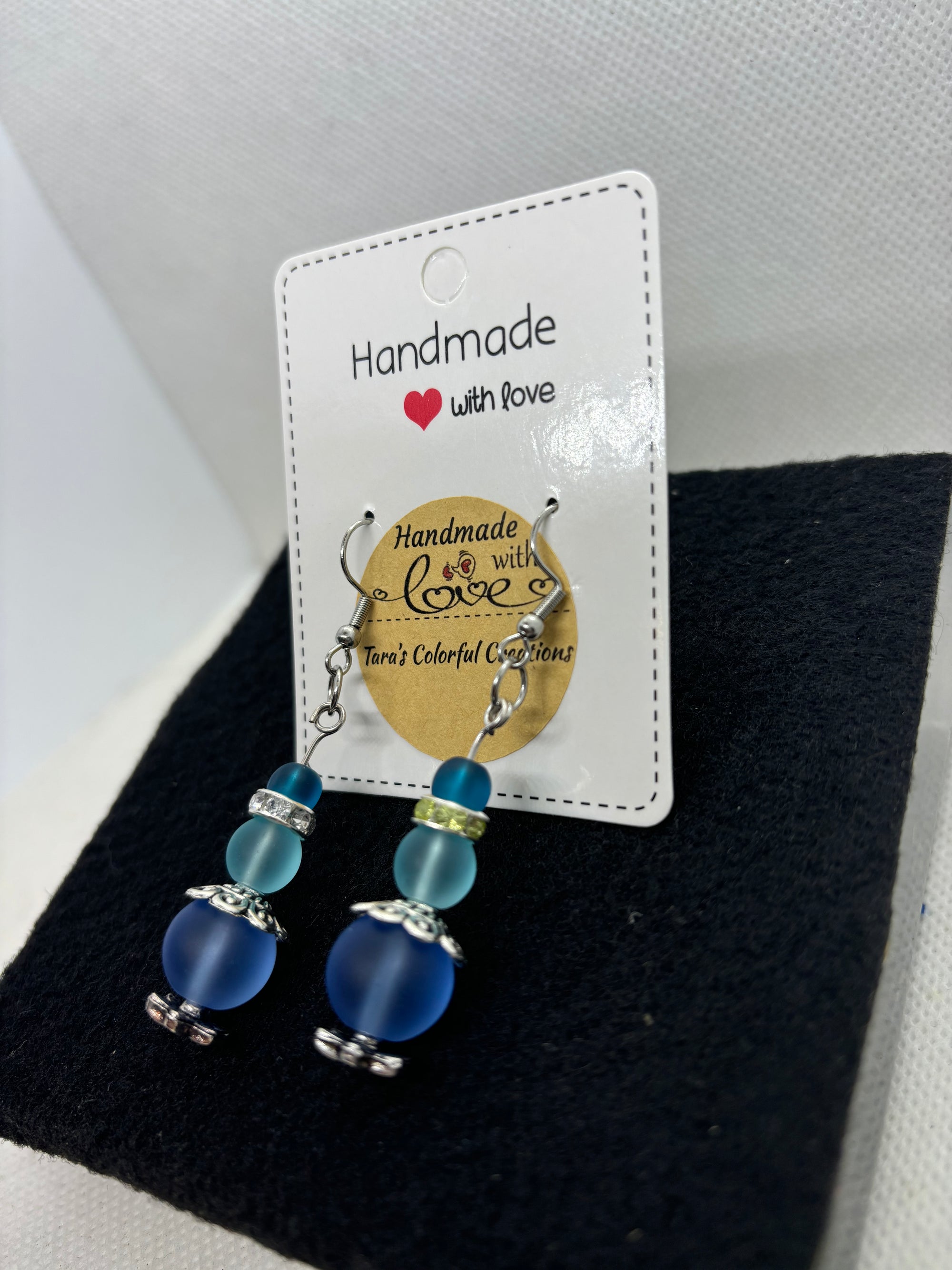 Silver and Seaglass Earrings