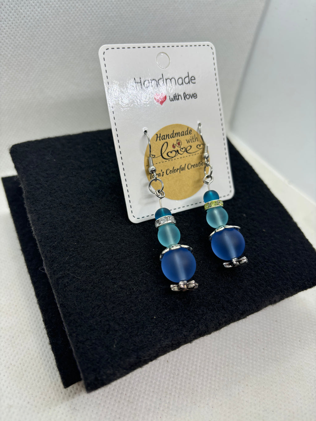 Silver and Seaglass Earrings