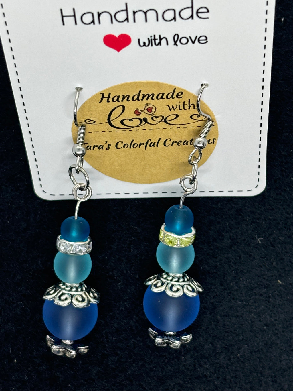 Silver and Seaglass Earrings
