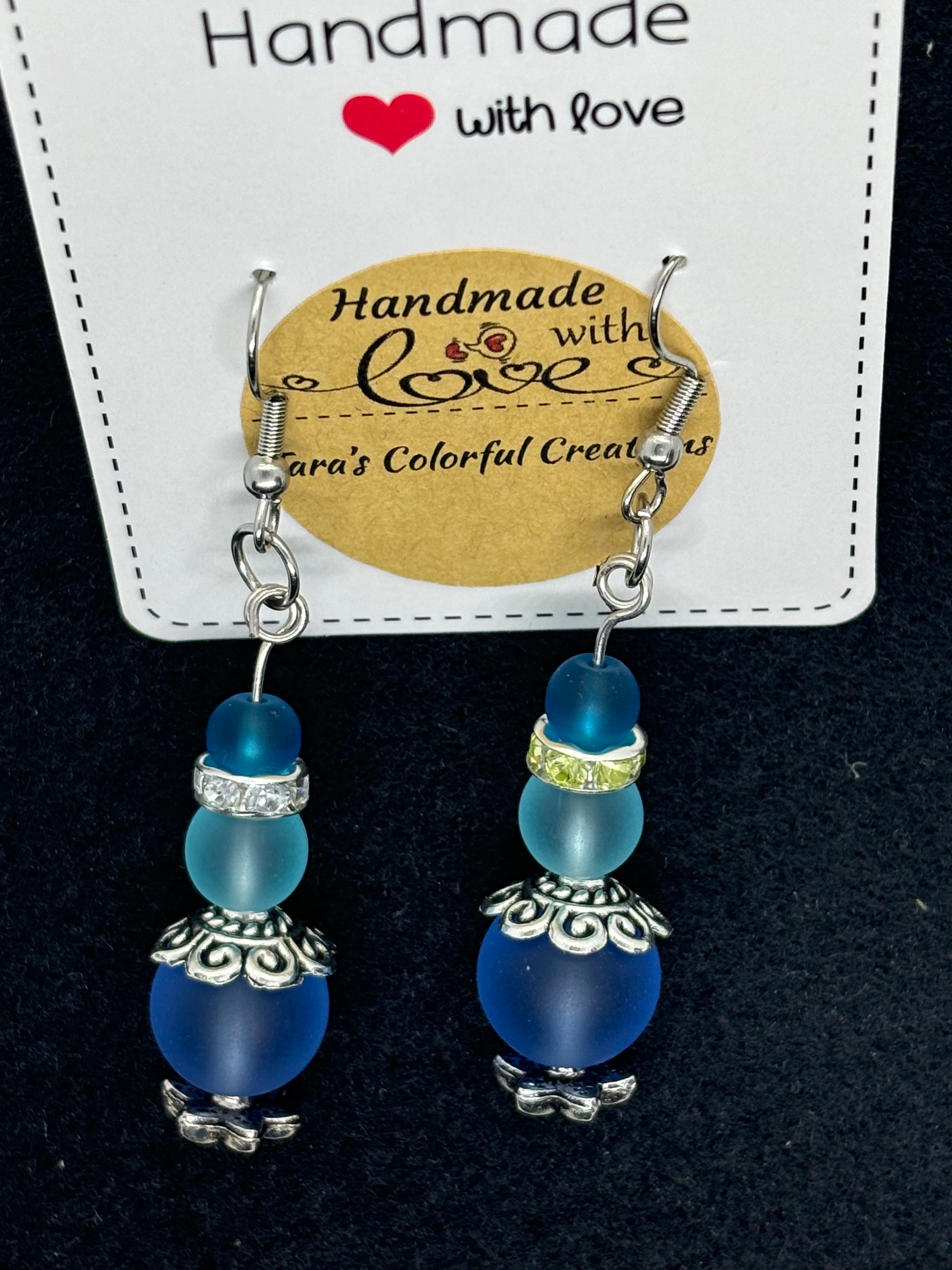 Silver and Seaglass Earrings