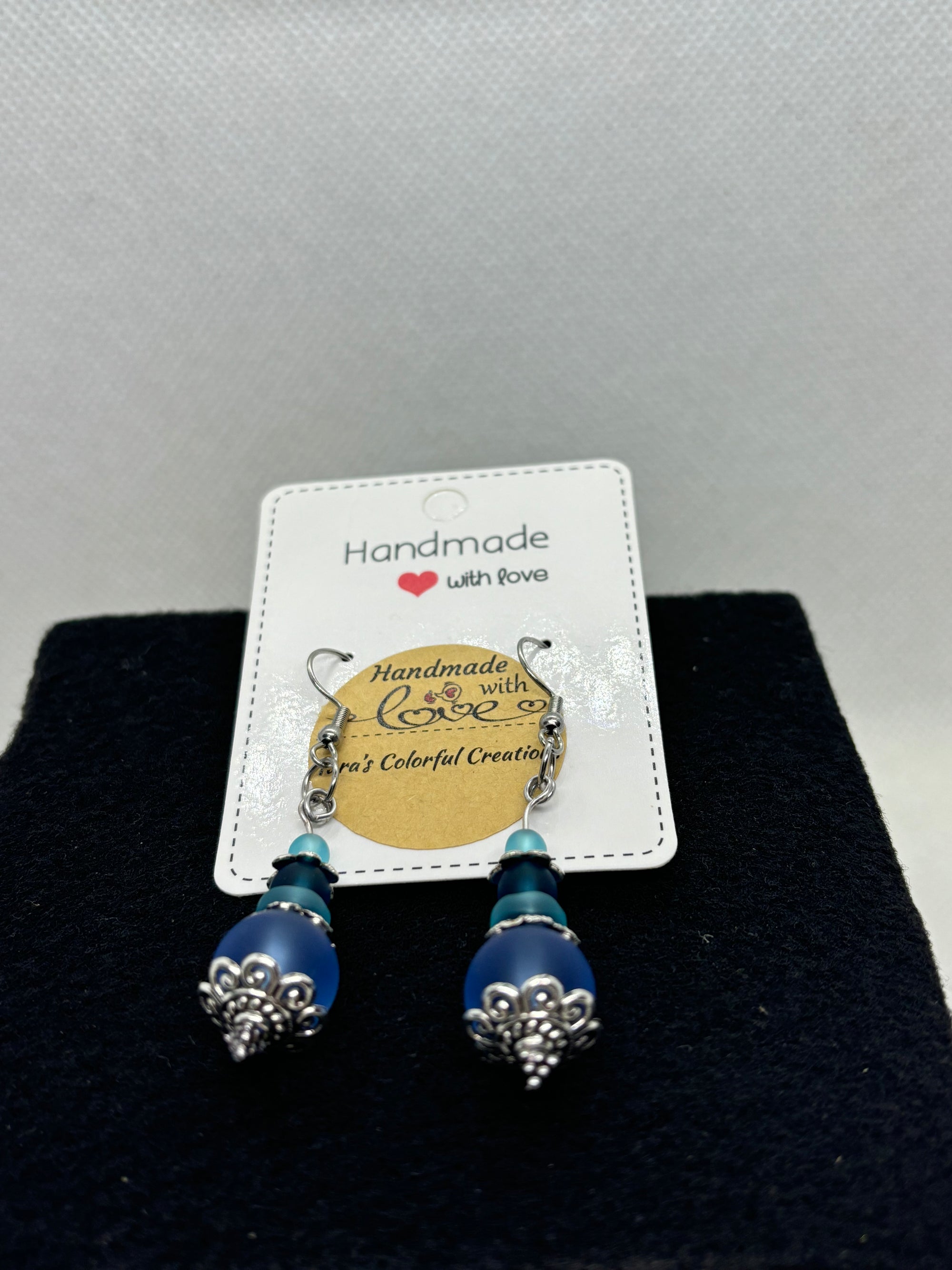 Silver and Seaglass Earrings