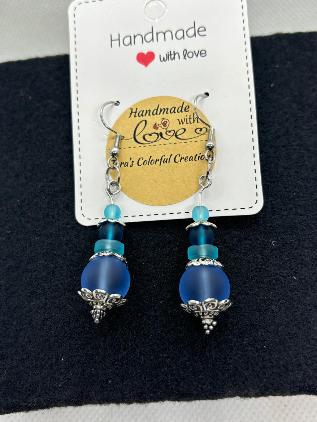 Silver and Seaglass Earrings