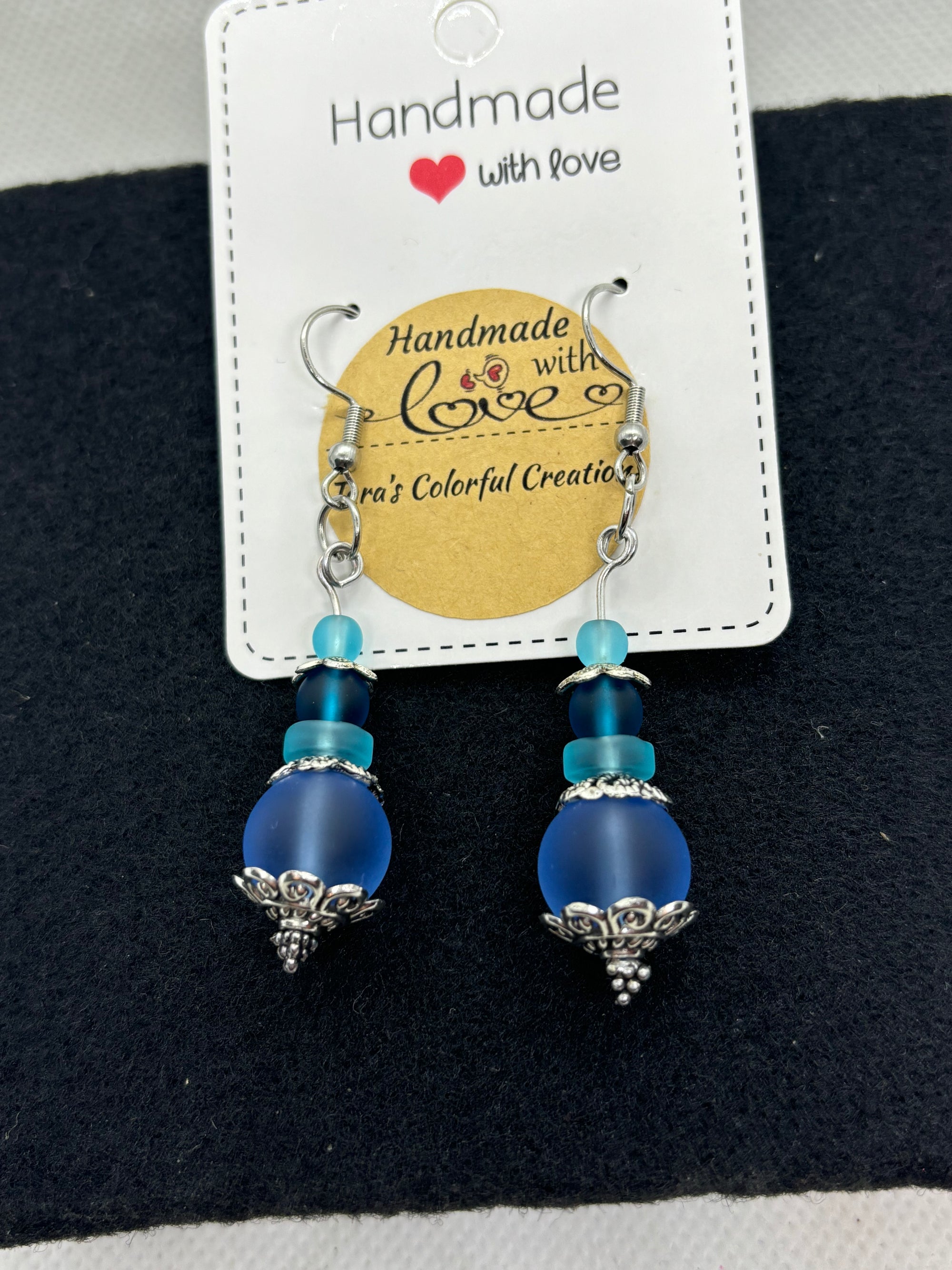 Silver and Seaglass Earrings