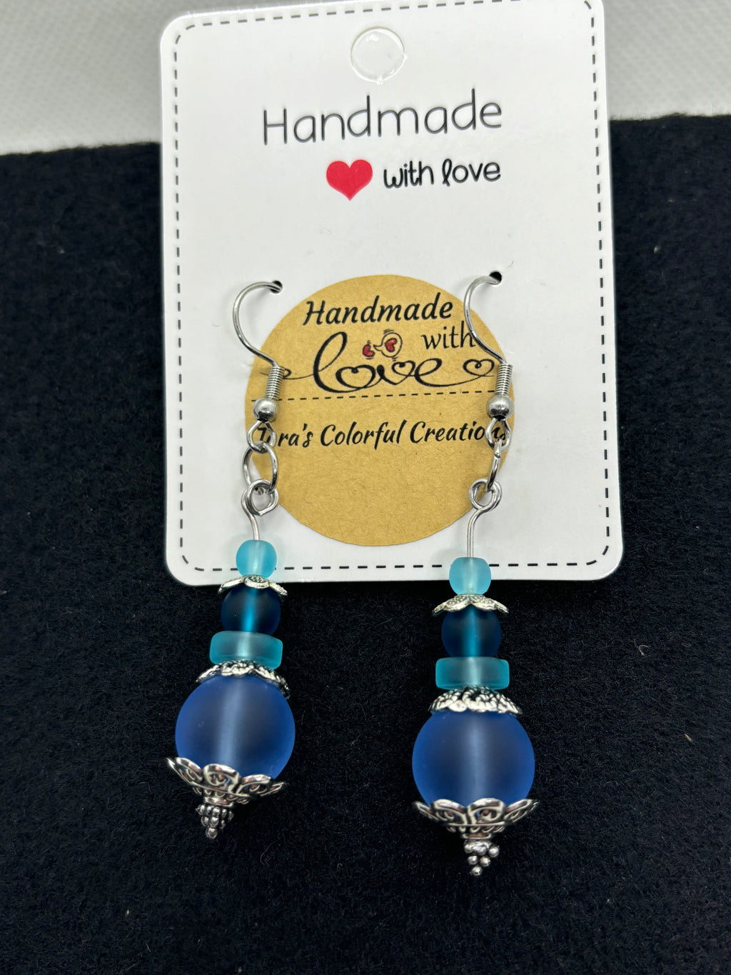 Silver and Seaglass Earrings