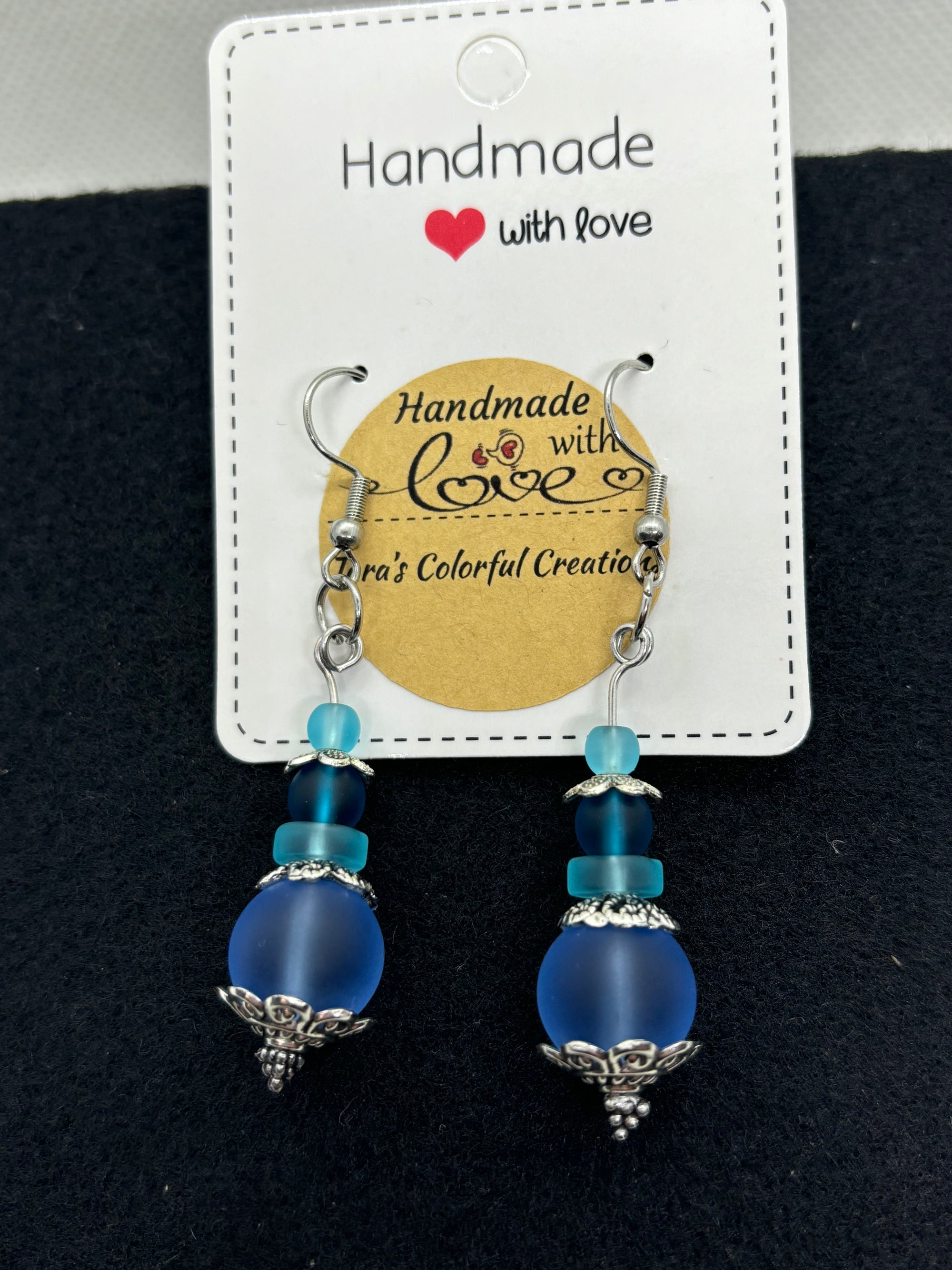 Silver and Seaglass Earrings