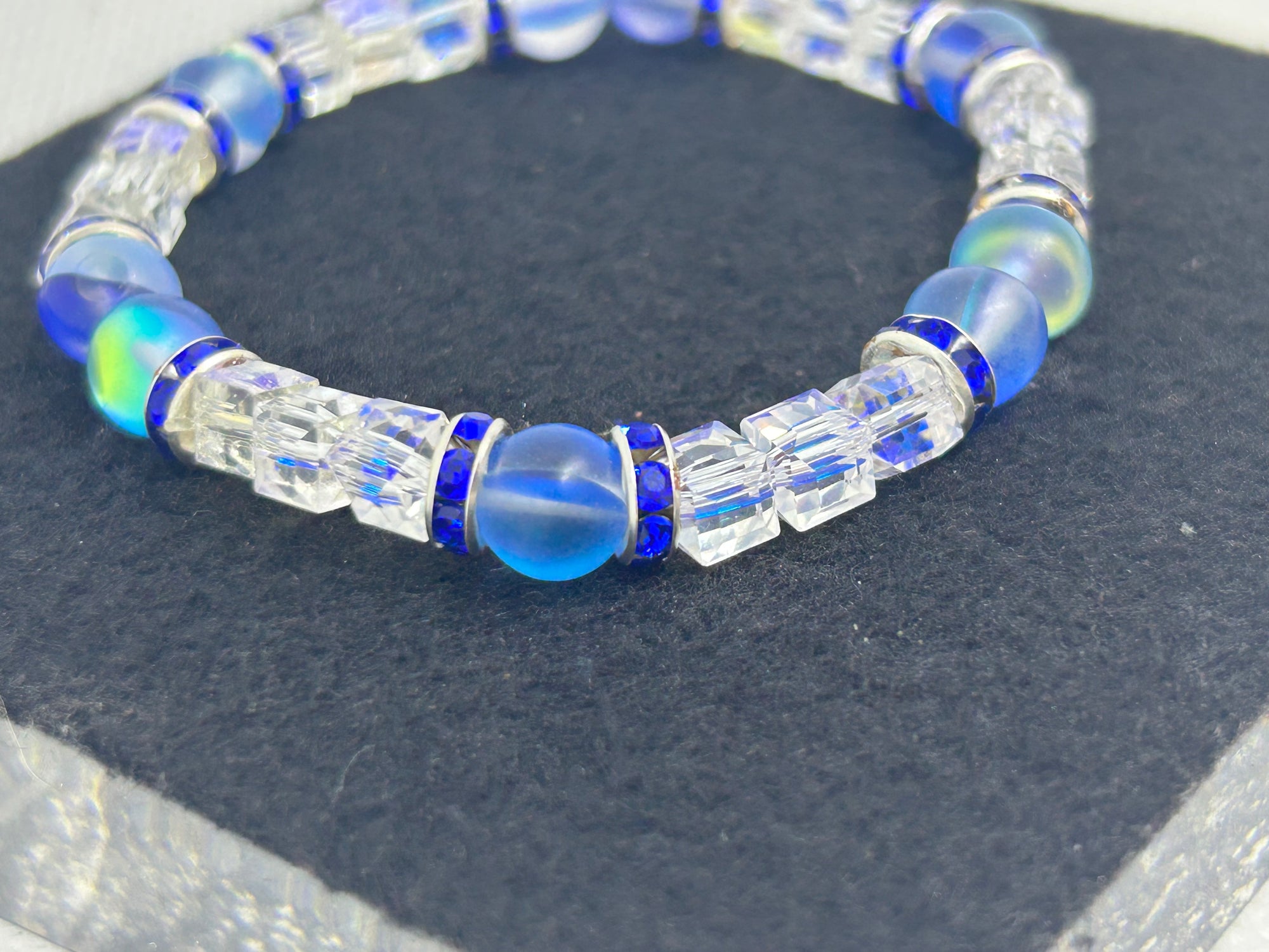Blue Glowing Mermaid beaded Bracelet