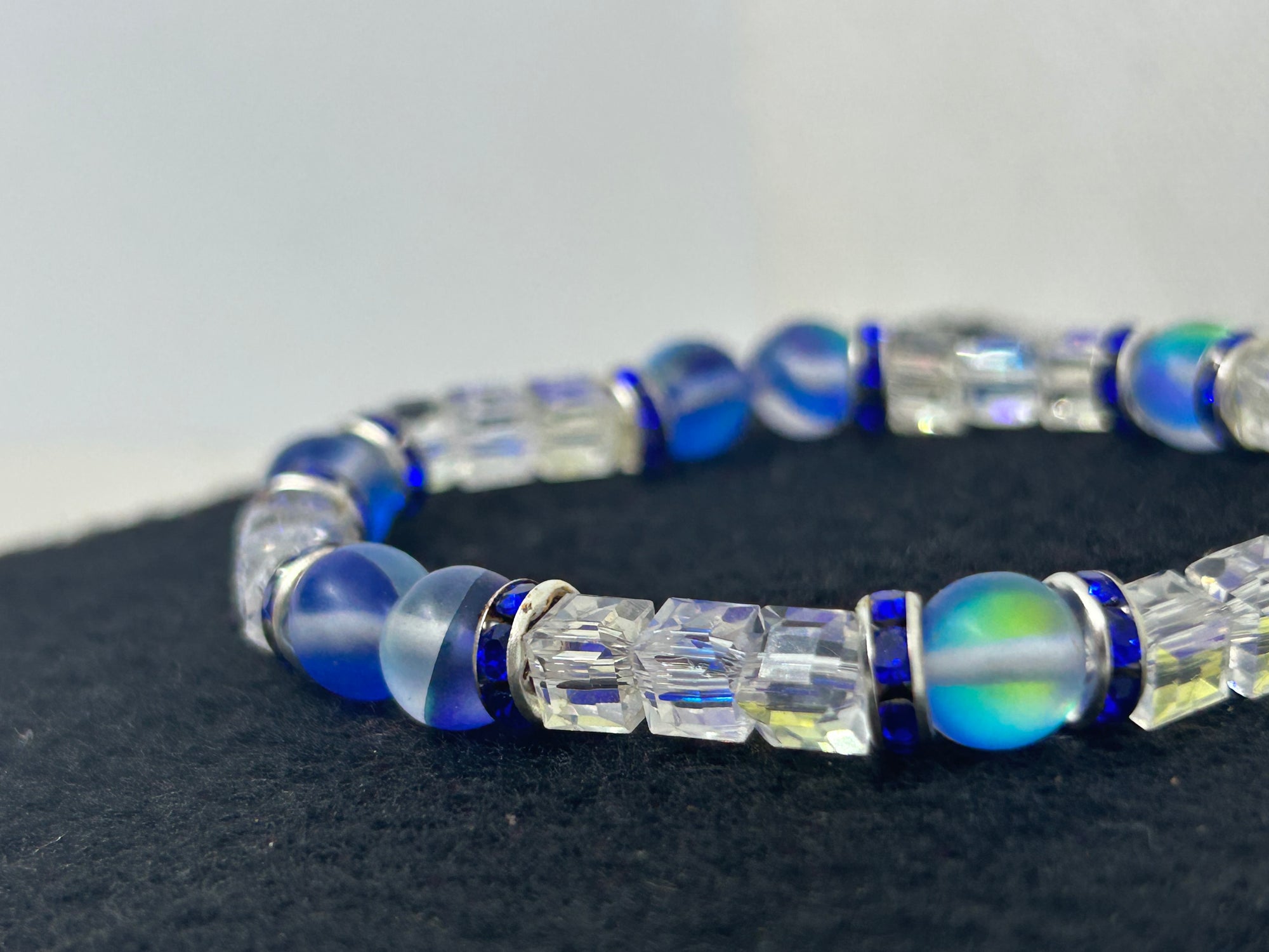 Blue Glowing Mermaid beaded Bracelet