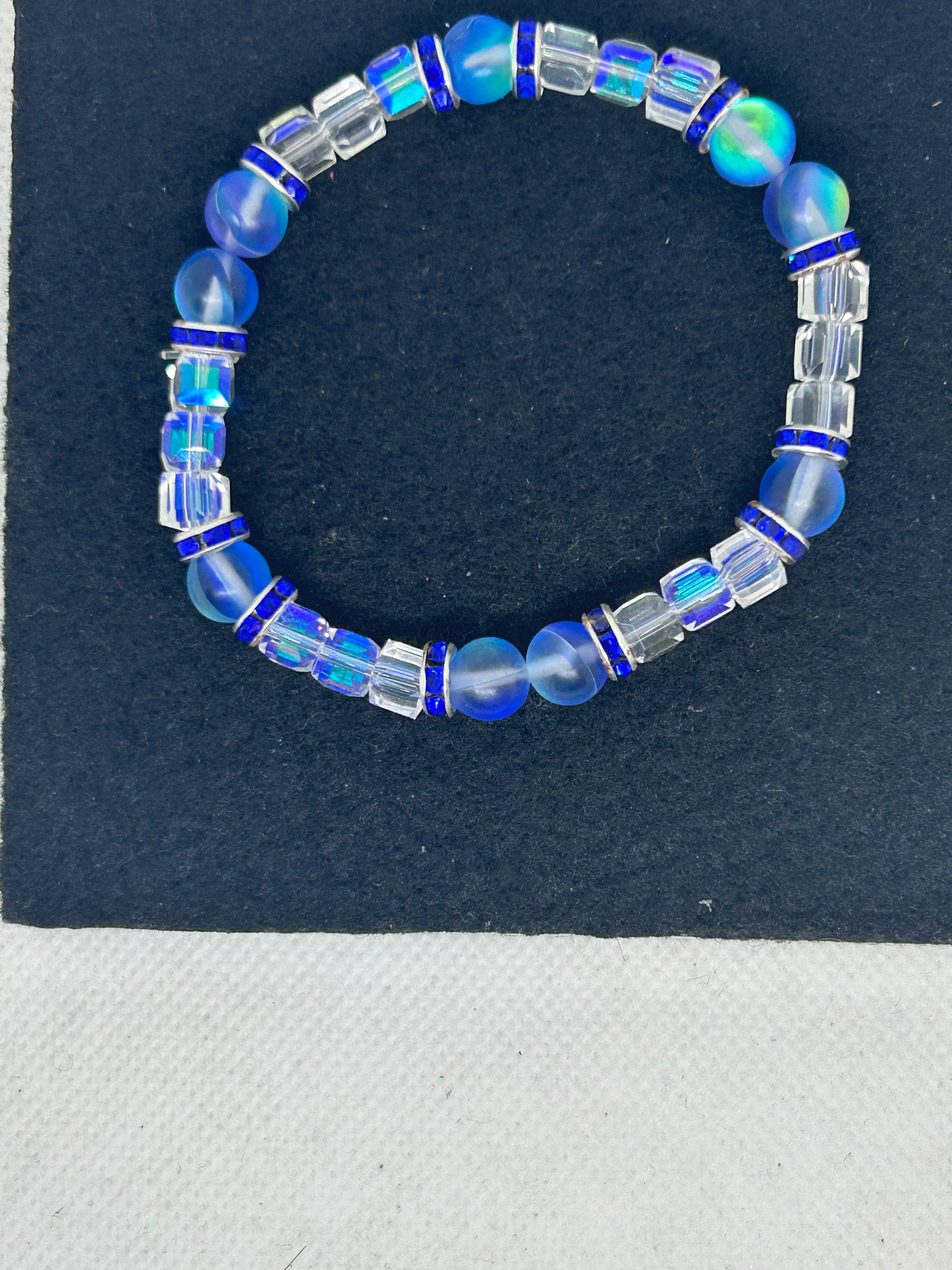 Blue Glowing Mermaid beaded Bracelet