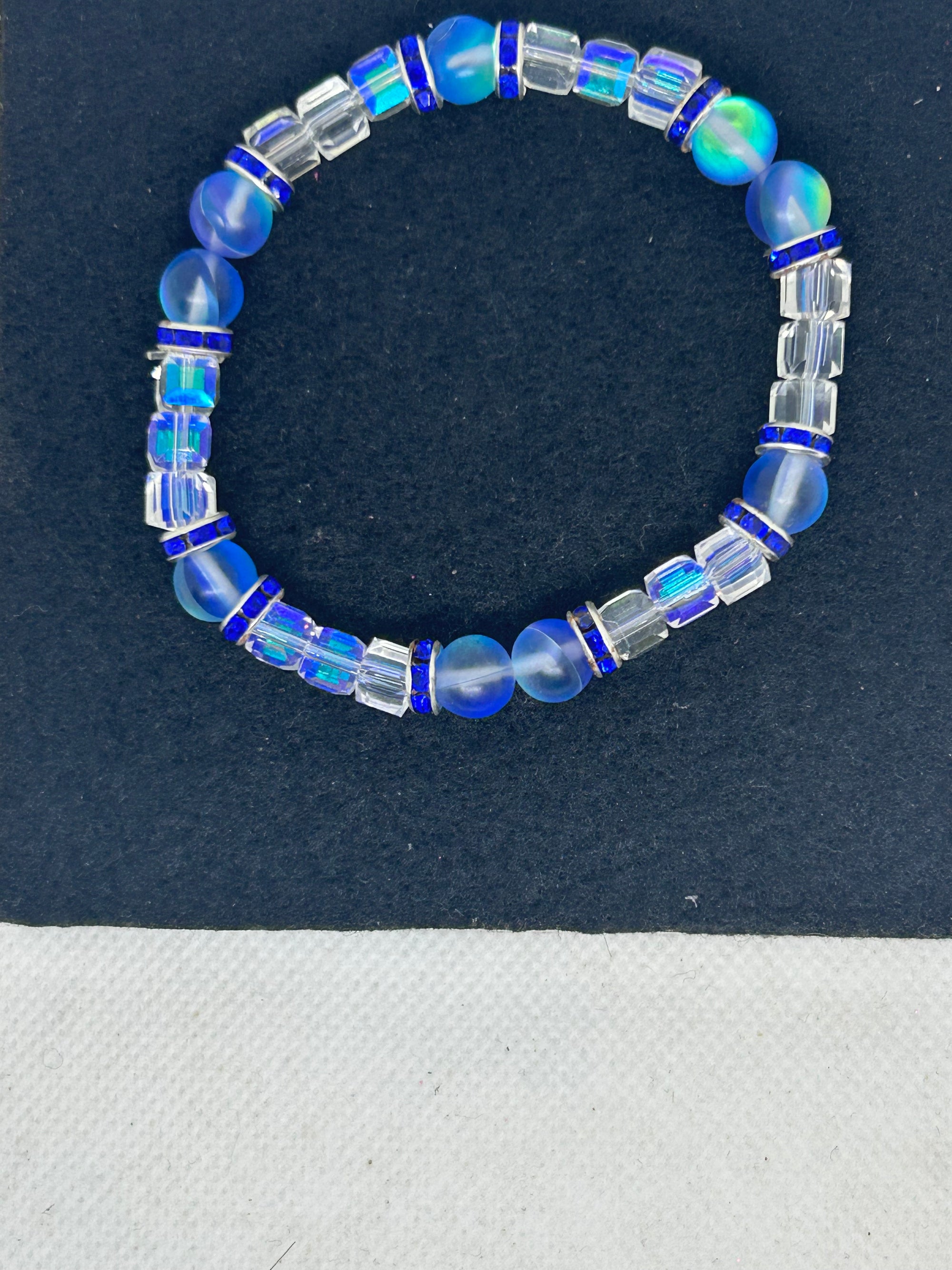 Blue Glowing Mermaid beaded Bracelet