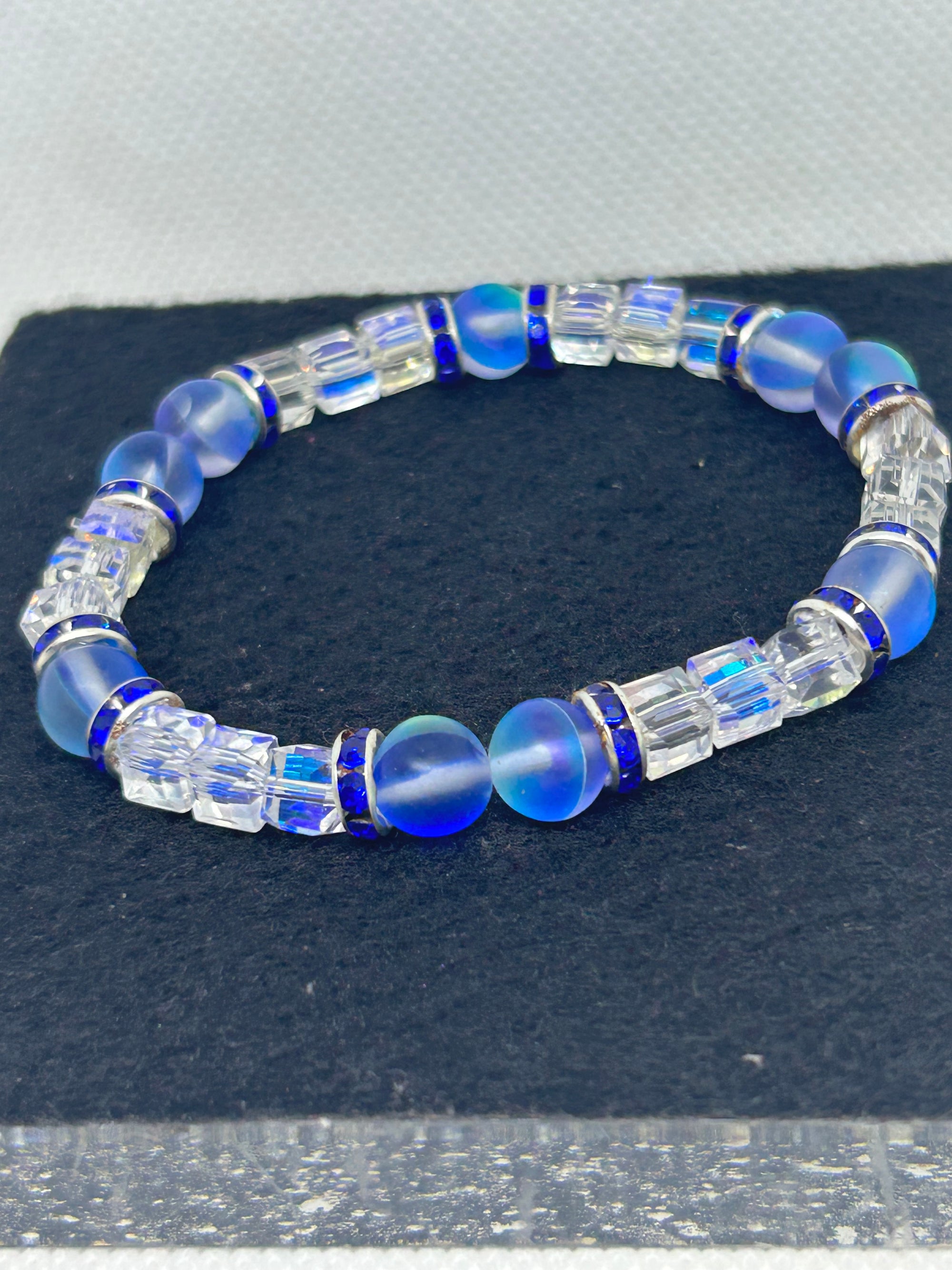 Blue Glowing Mermaid beaded Bracelet