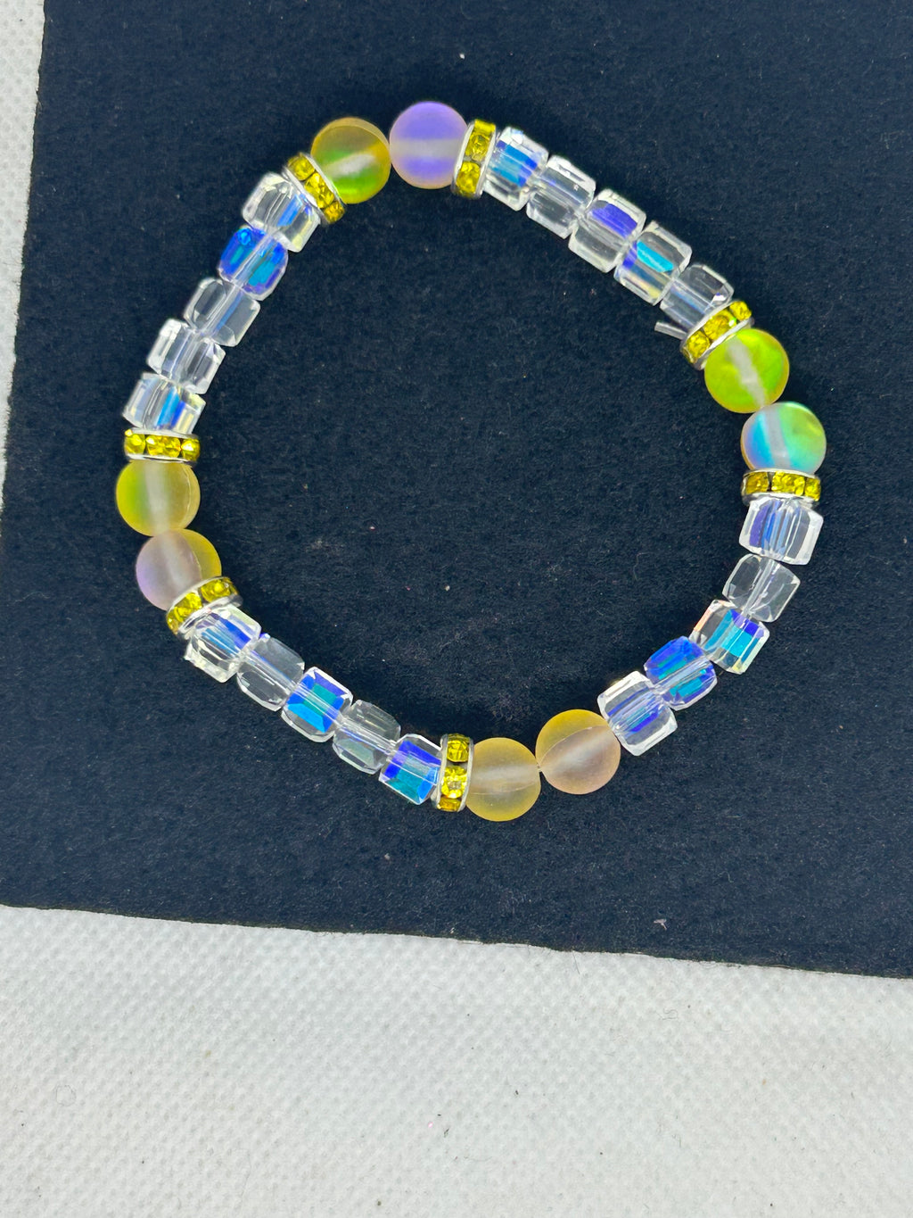 Yellow Glowing Mermaid Glass Beaded Bracelets