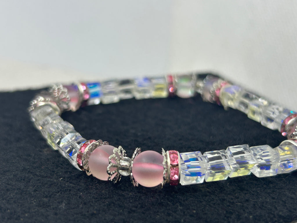Pink Glowing Mermaid Beaded Bracelet