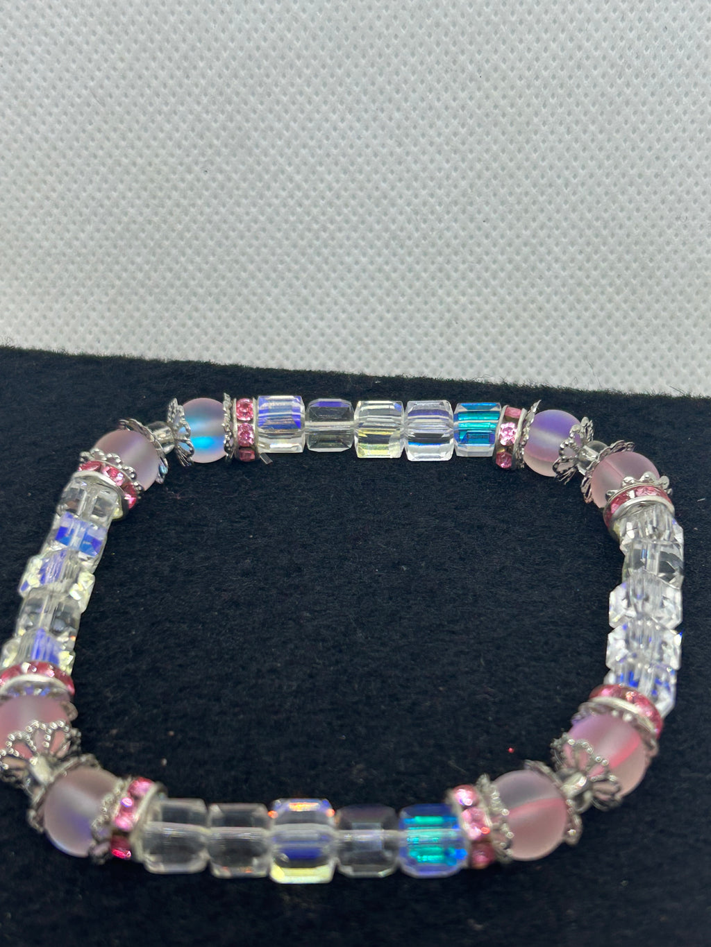 Pink Glowing Mermaid Beaded Bracelet