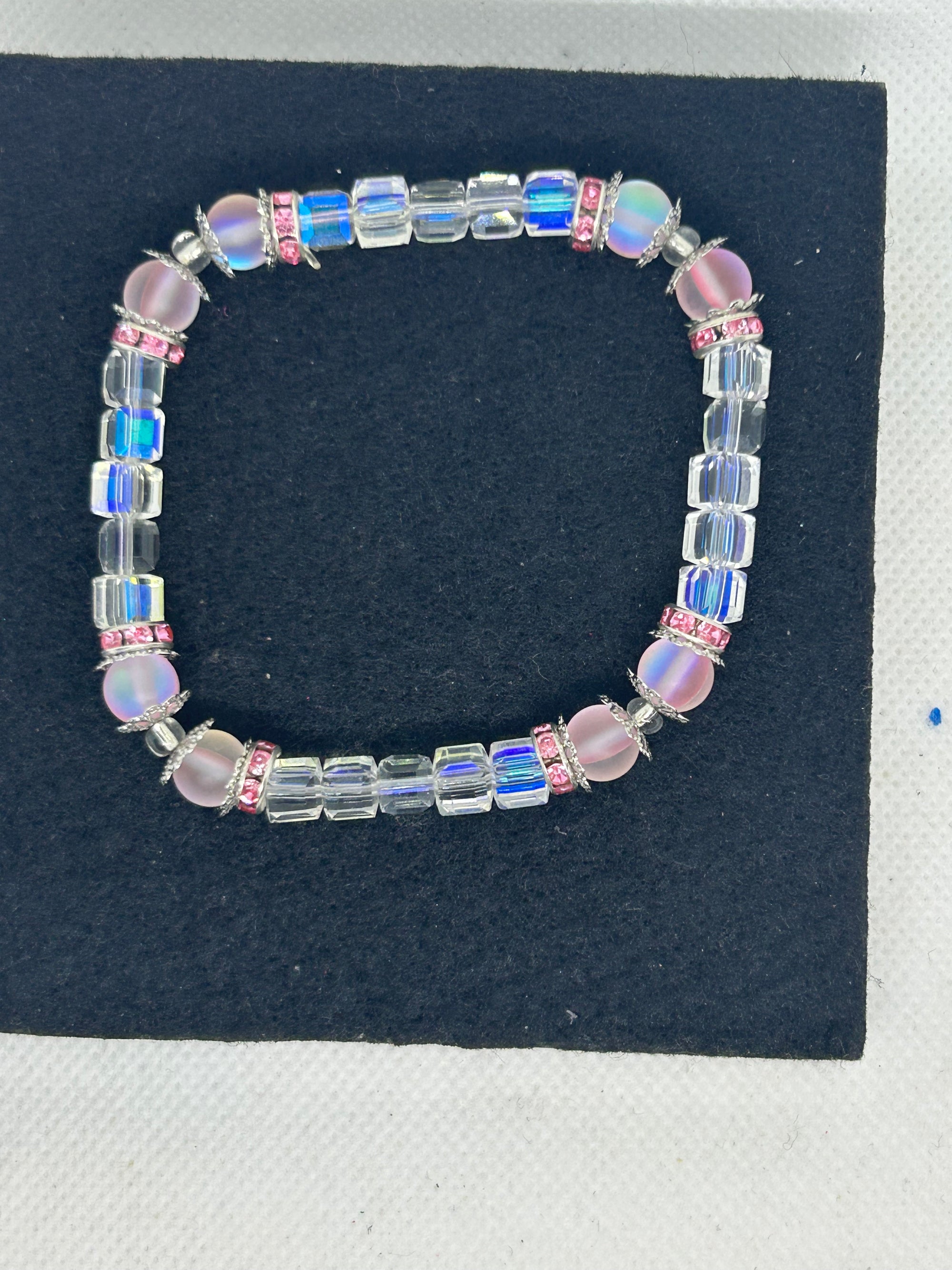 Pink Glowing Mermaid Beaded Bracelet