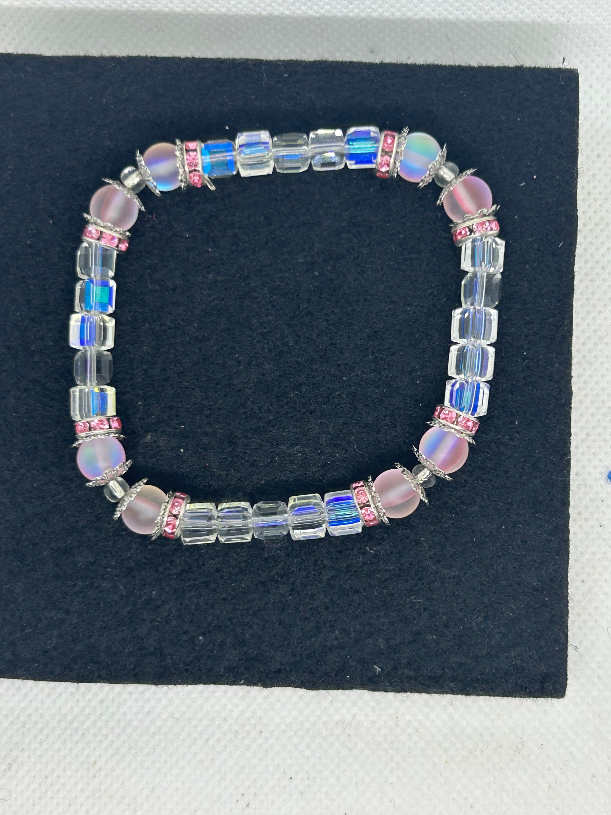 Pink Glowing Mermaid Beaded Bracelet