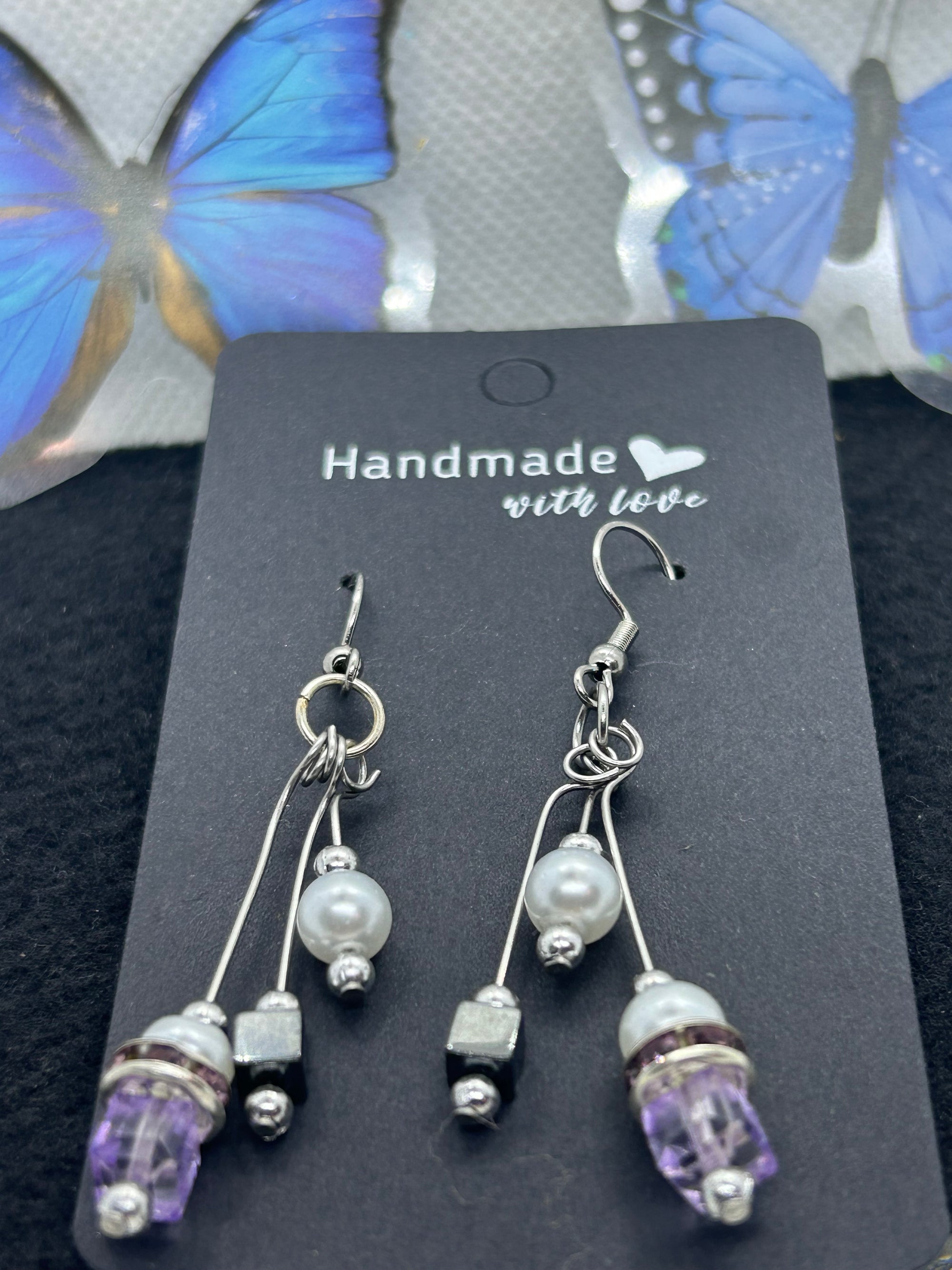 Purple Glass Beaded Bracelet