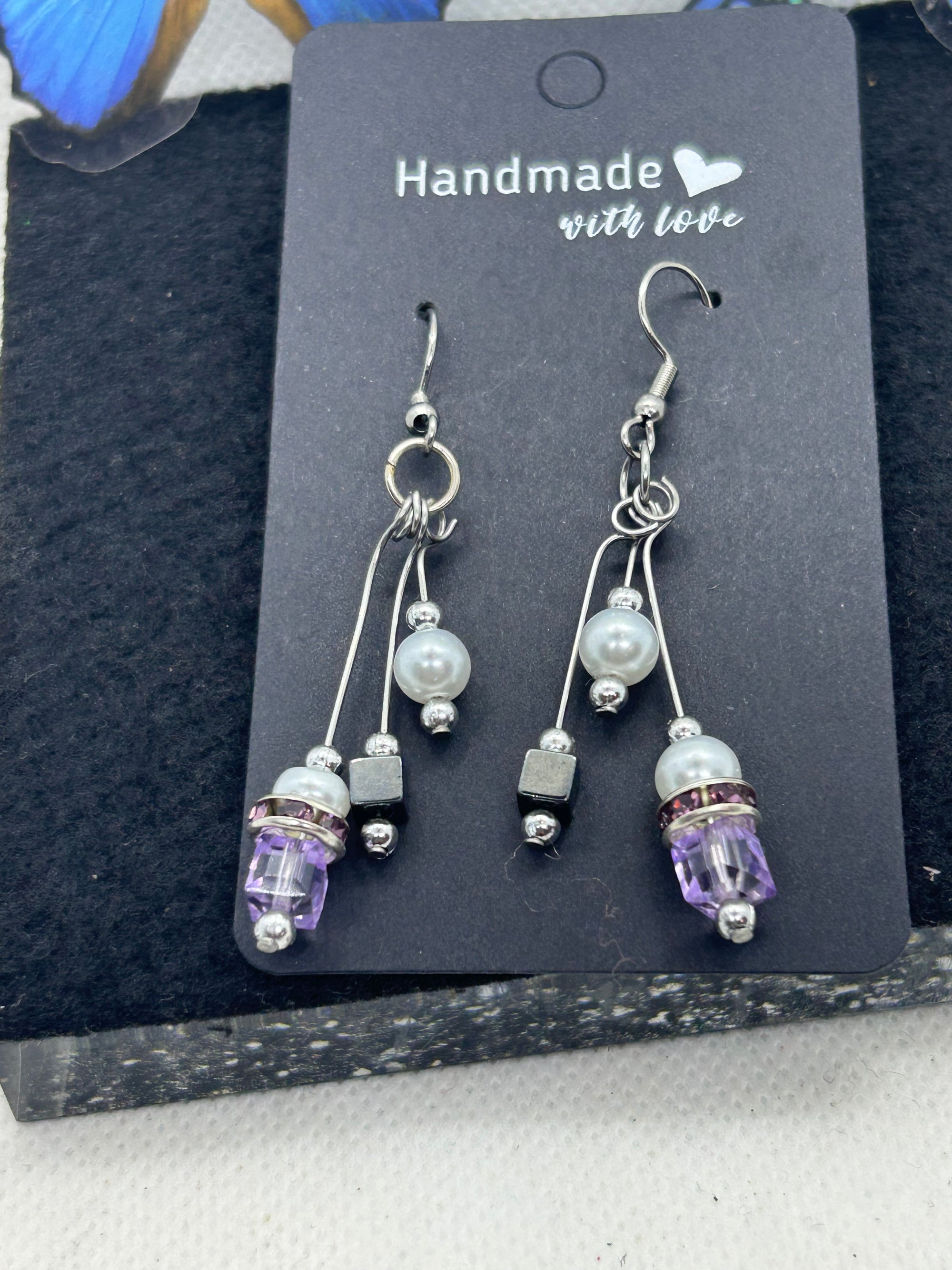 Purple Glass Beaded Bracelet