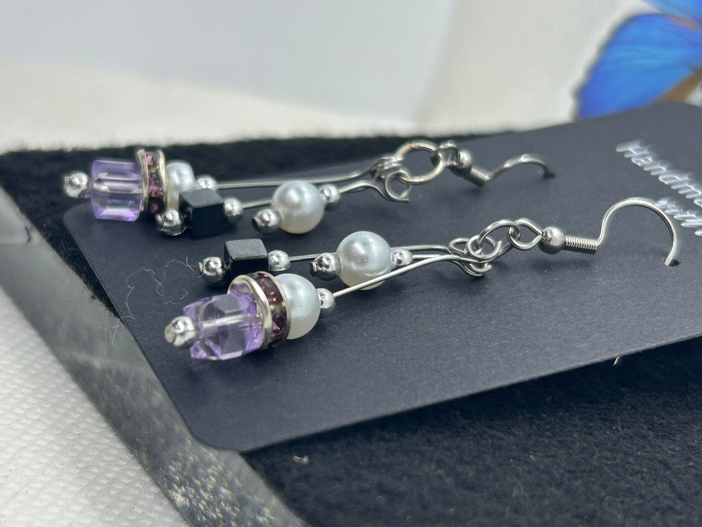 Purple Glass Beaded Bracelet