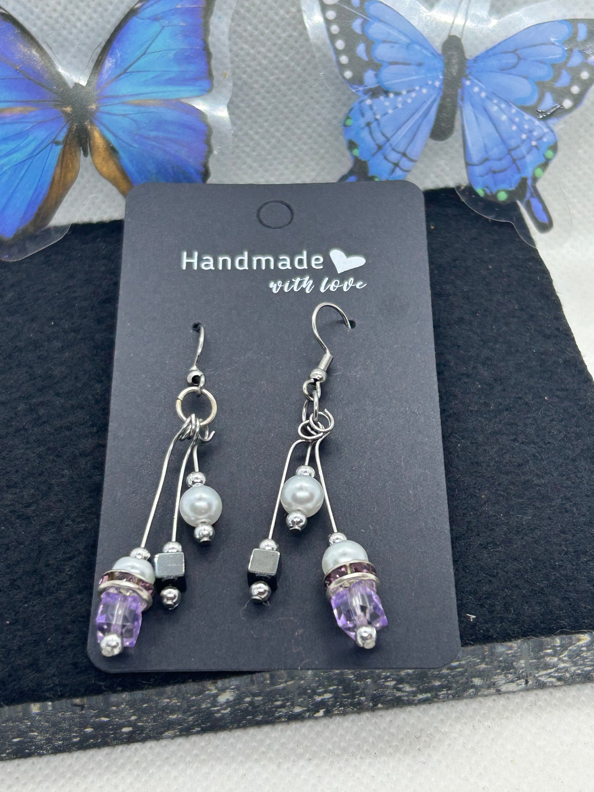 Purple Glass Beaded Bracelet