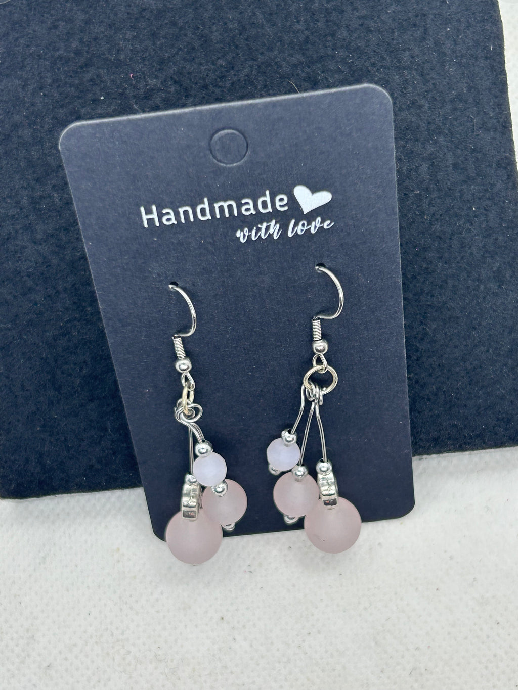 Pink Beaded Earrings
