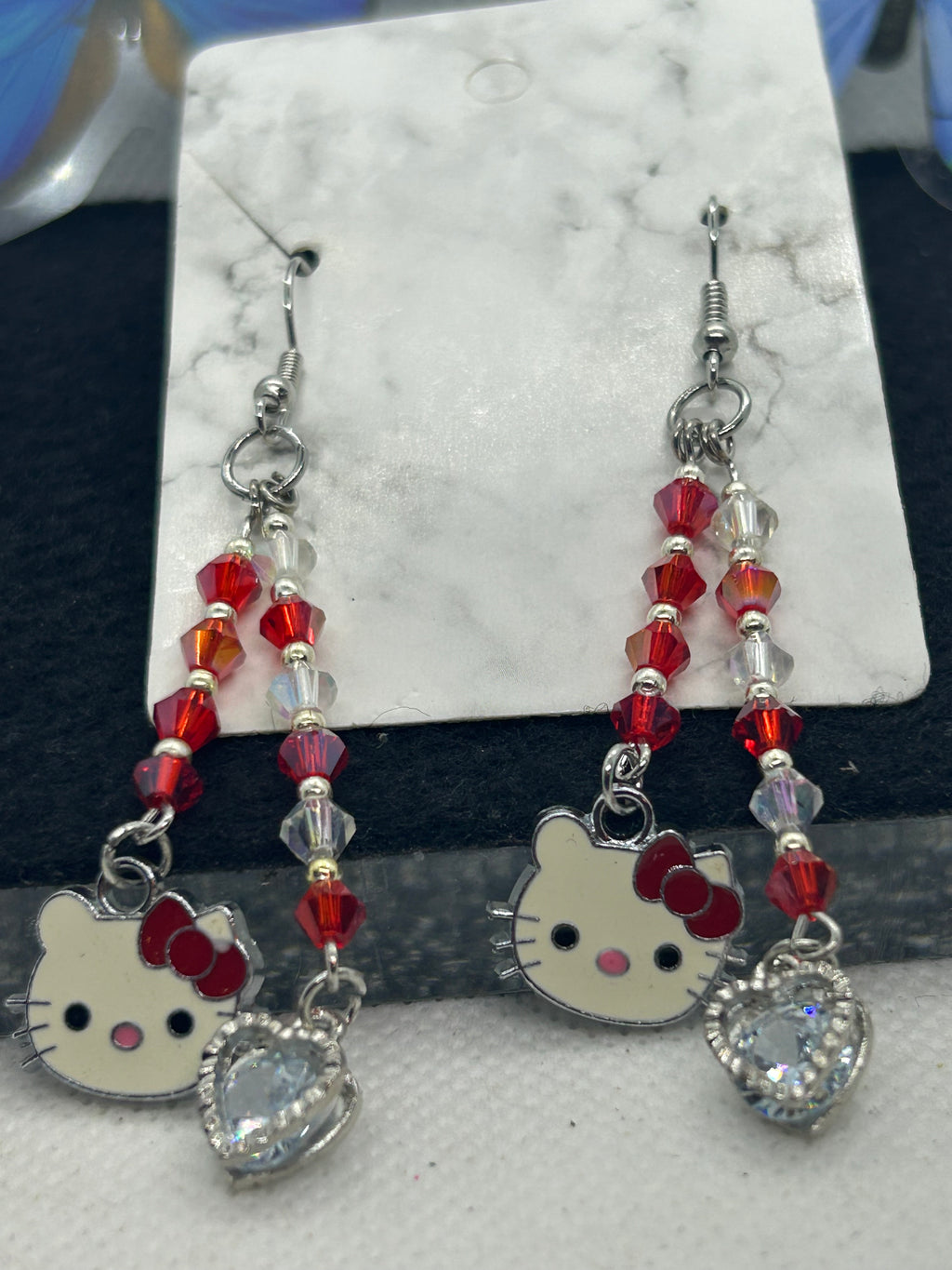 Red Kitty Earrings