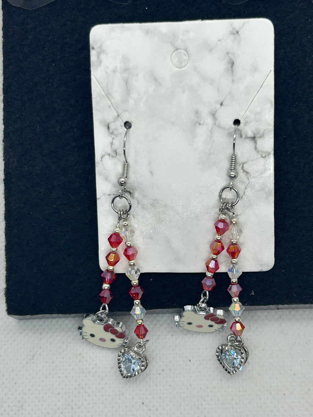 Red Kitty Earrings