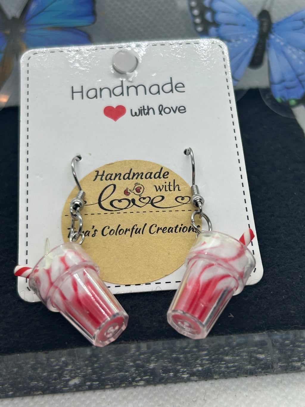 Red Milkshake Earrings