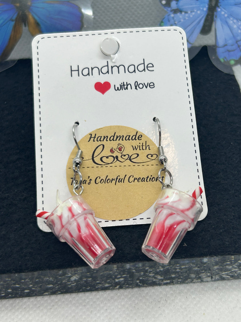 Red Milkshake Earrings