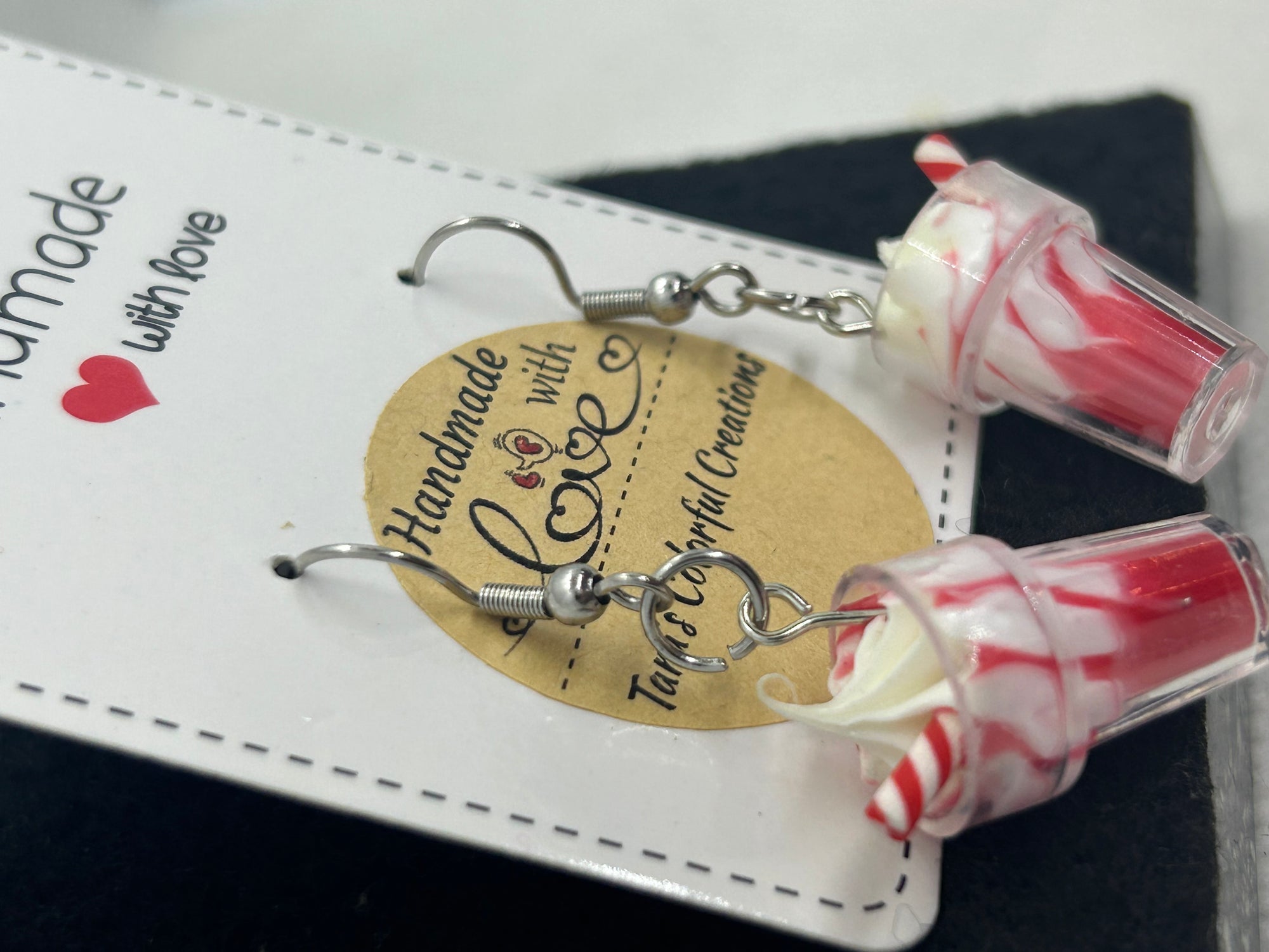 Red Milkshake Earrings
