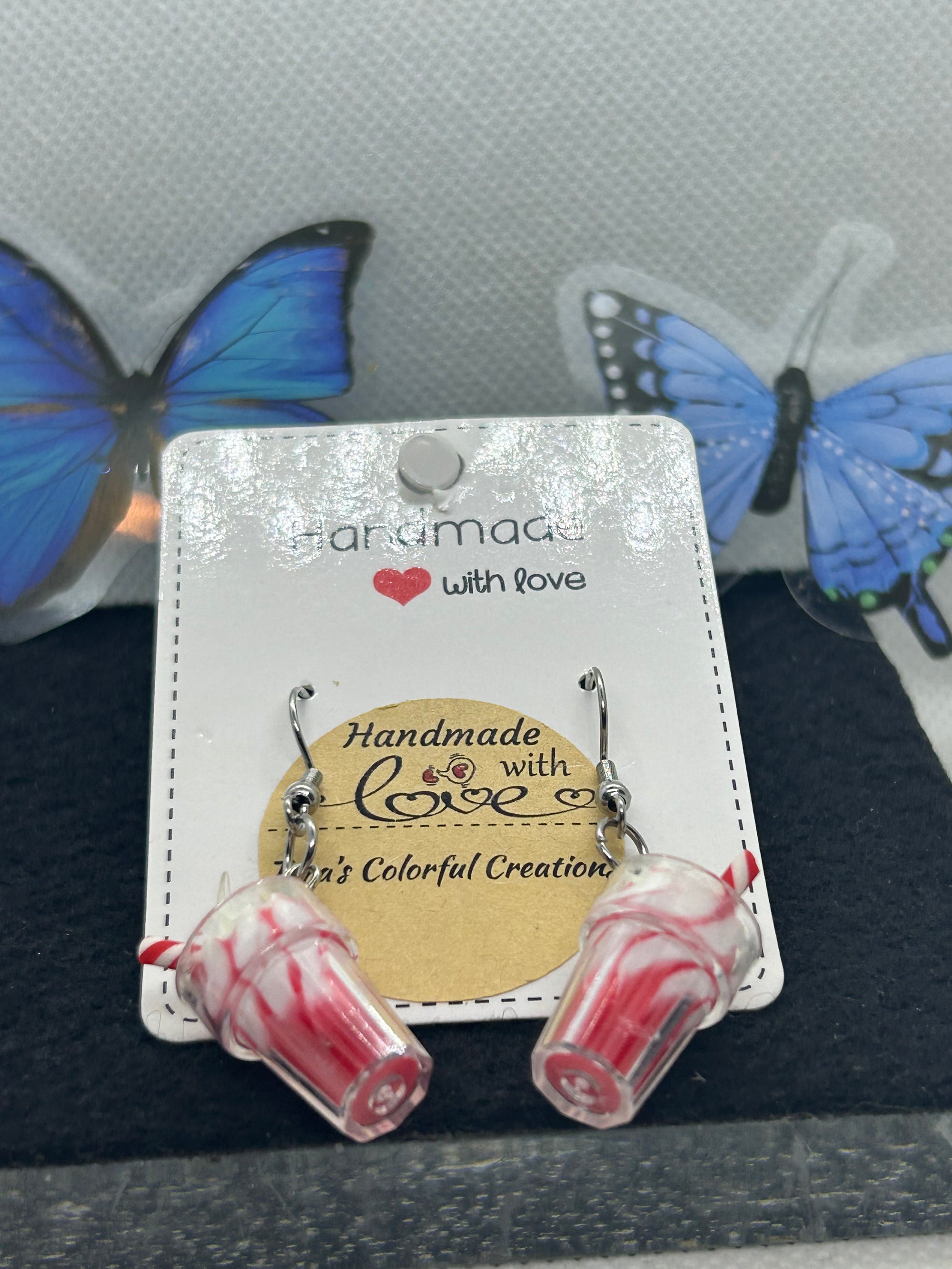 Red Milkshake Earrings